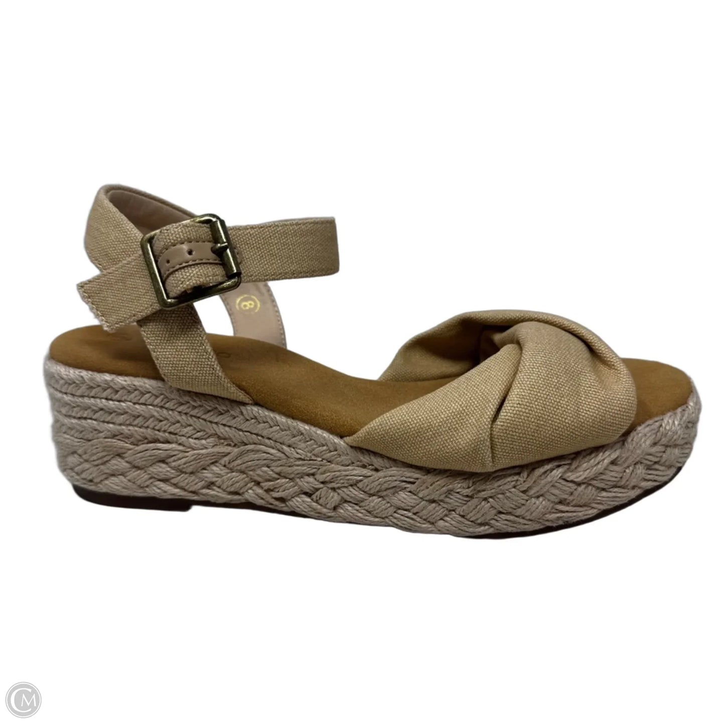 Espadrille Sandals Heels Wedge By Coutgo In Tan, Size: 8