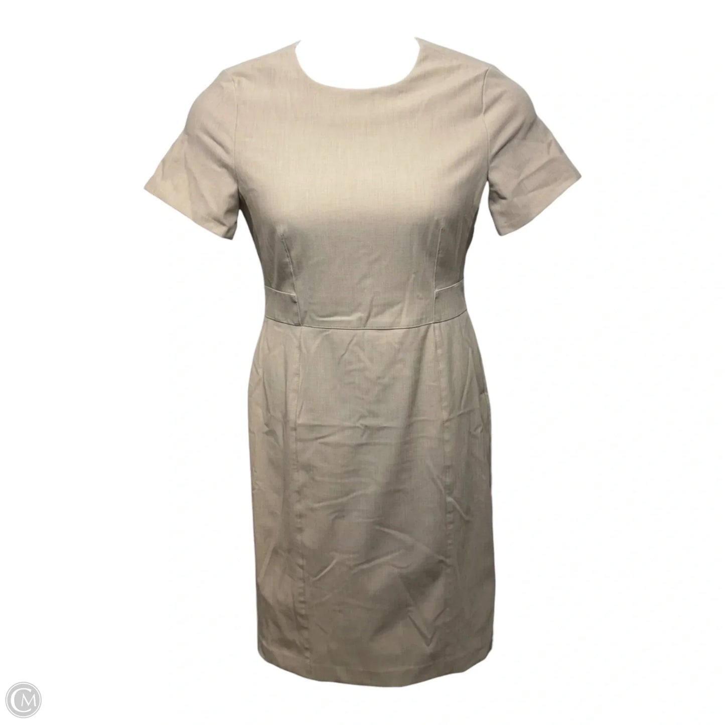 Dress Casual Midi By Ann Taylor In Beige, Size: 6