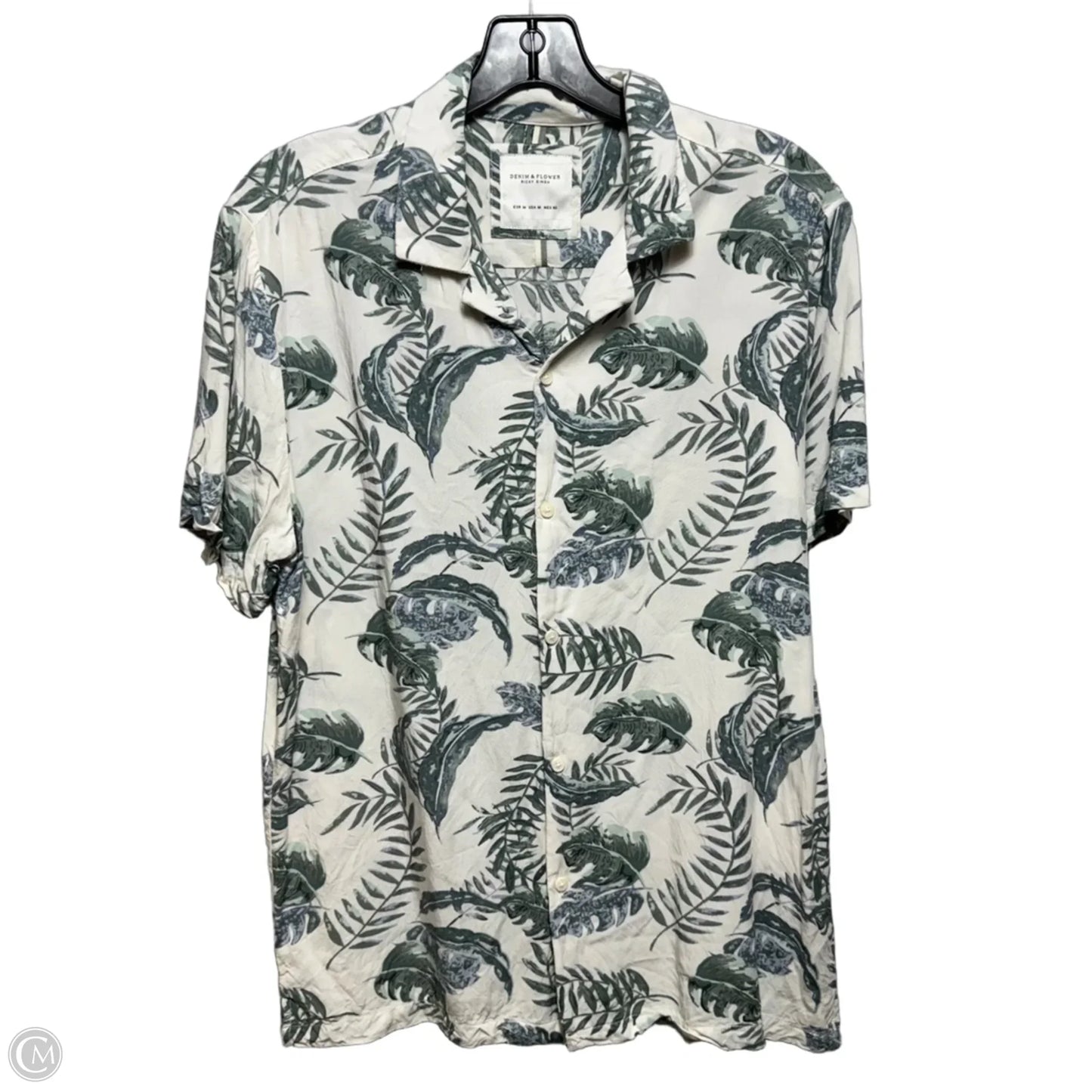 Top Short Sleeve By Denim & Flower In Tropical Print, Size: M
