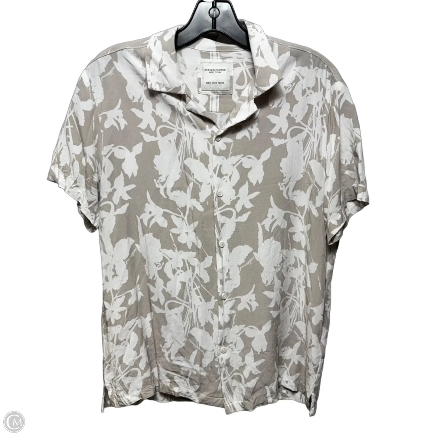 Top Short Sleeve By Denim & Flower In Floral Print, Size: M