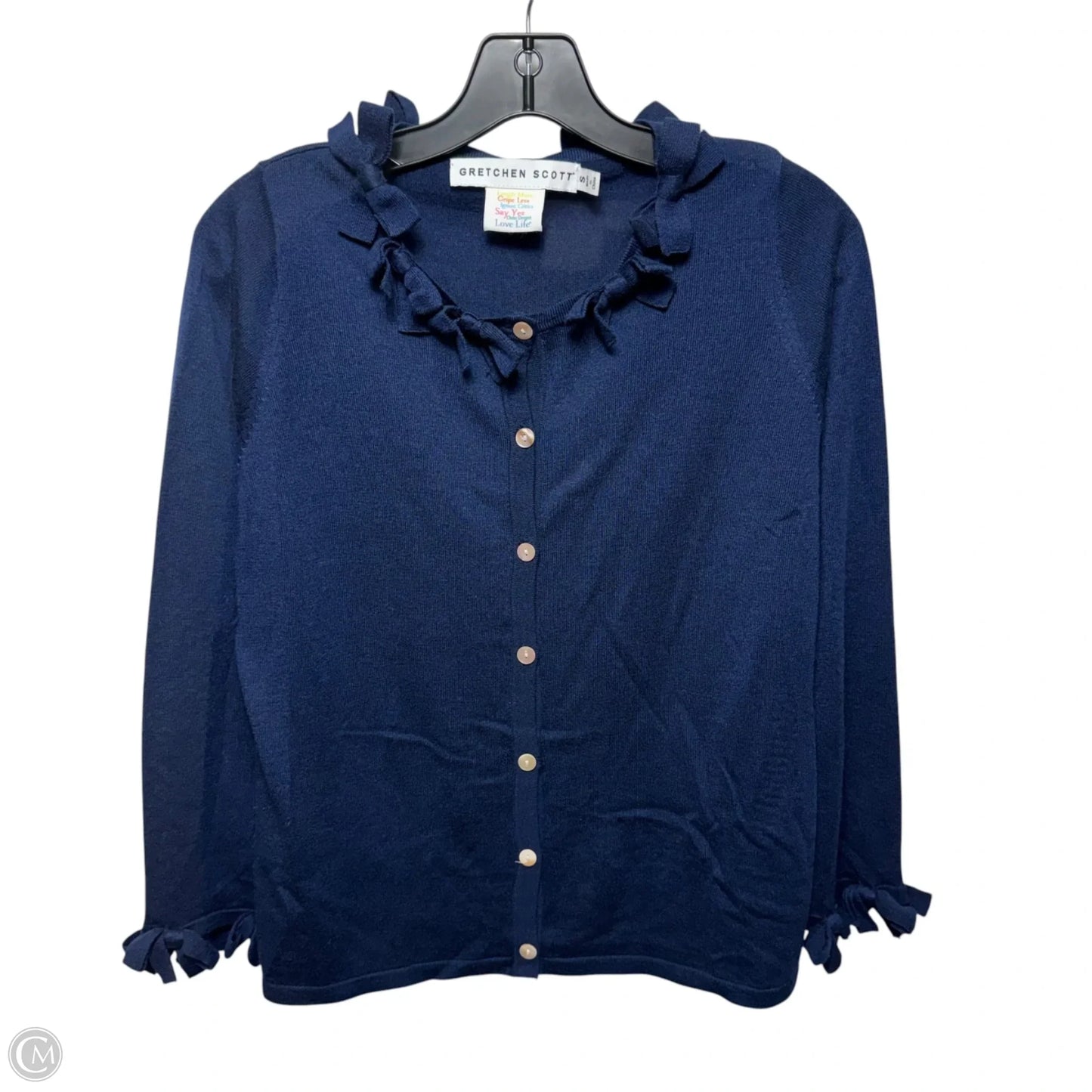 Sweater Cardigan By Gretchen Scott In Navy, Size: S
