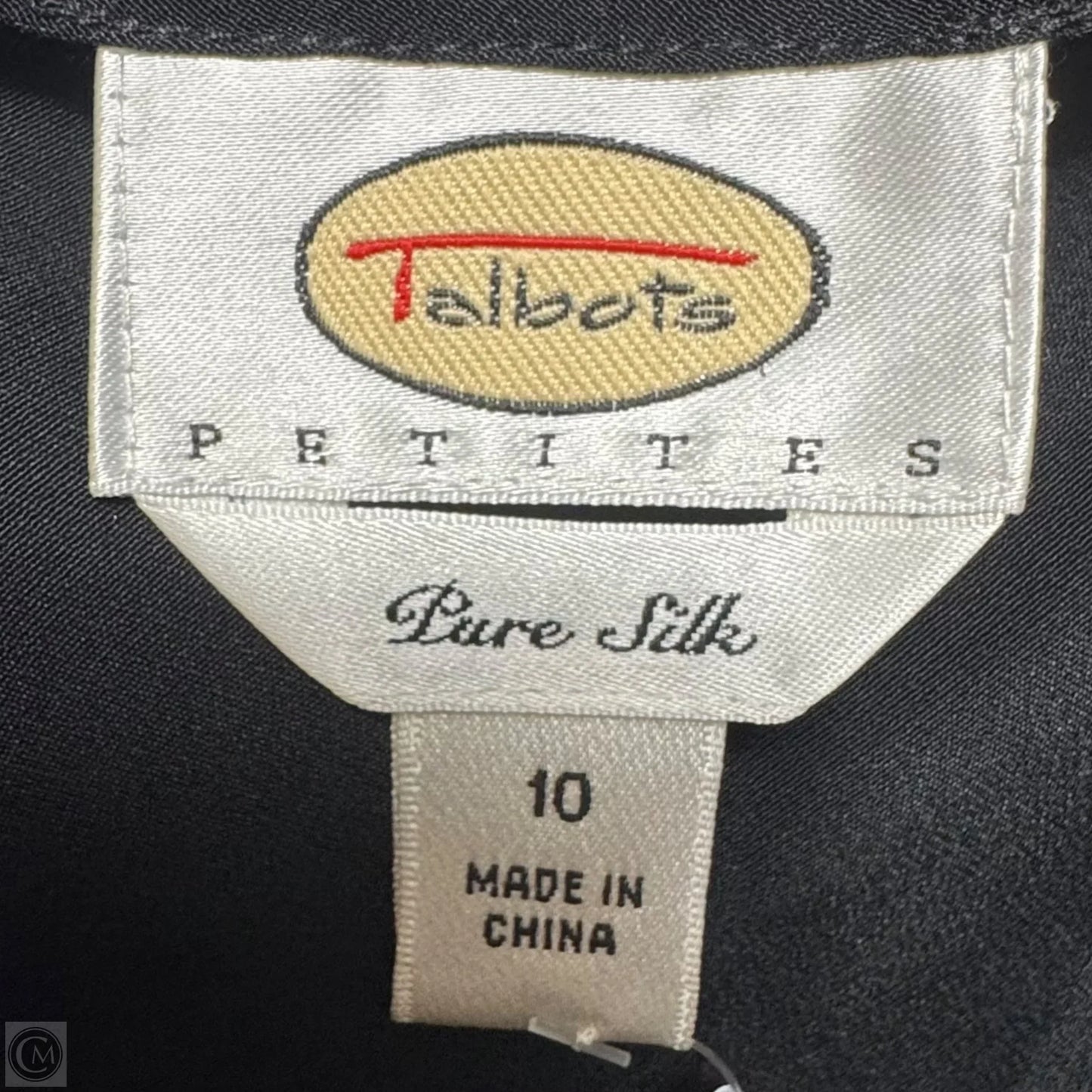 Silk Top Cami By Talbots In Black, Size: 10 Petite