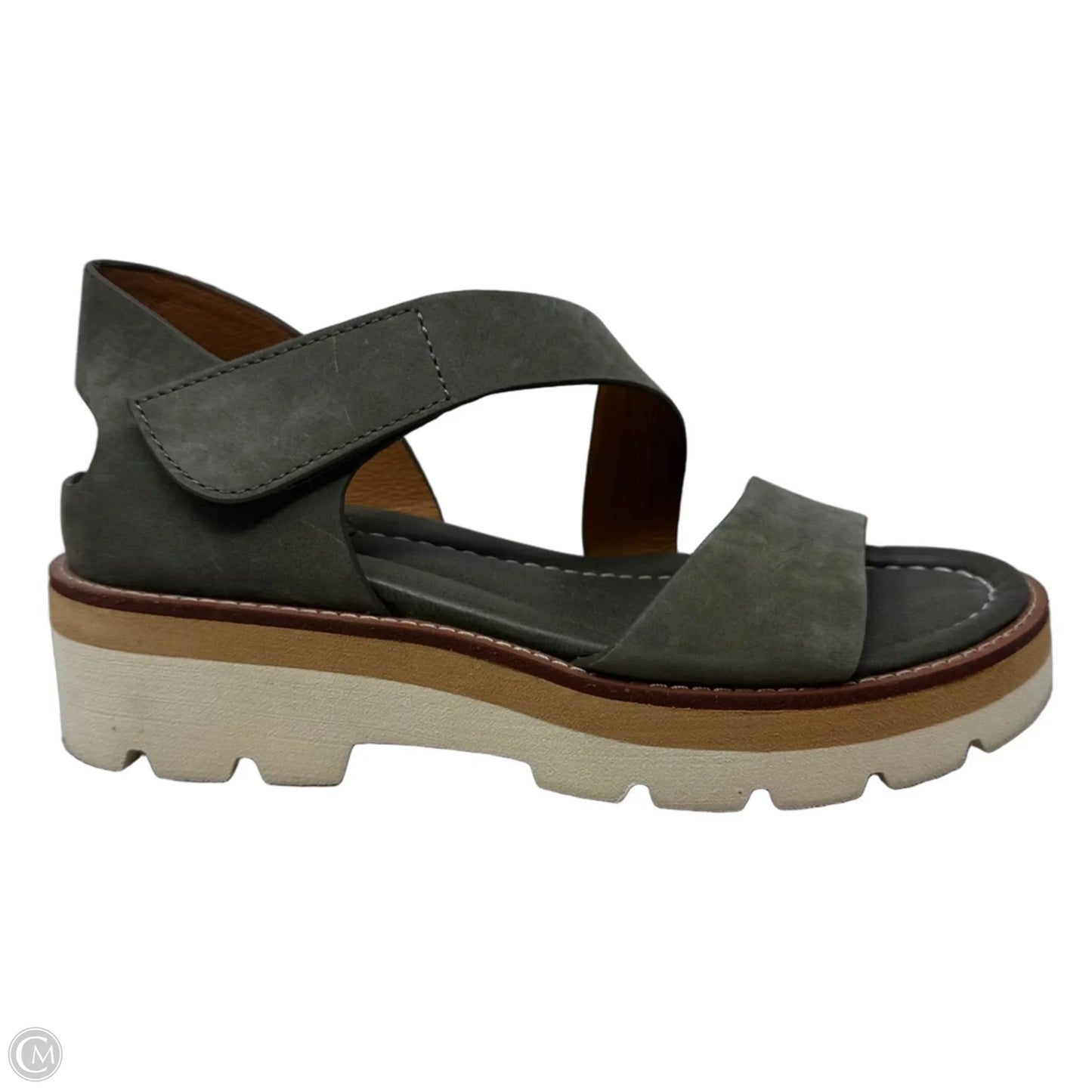 Sandals Flats By Sofft In Green, Size: 8