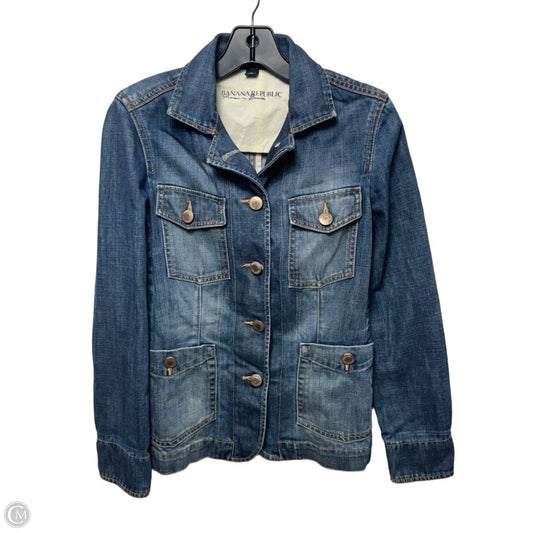 Vintage Jacket Denim By Banana Republic In Blue Denim, Size: S