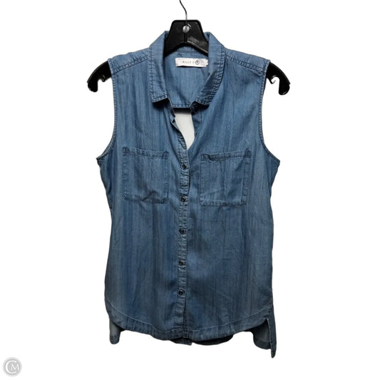 Top Sleeveless By Billy T In Blue Denim, Size: S