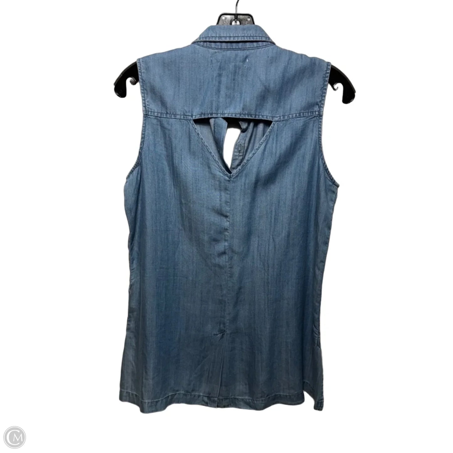 Top Sleeveless By Billy T In Blue Denim, Size: S