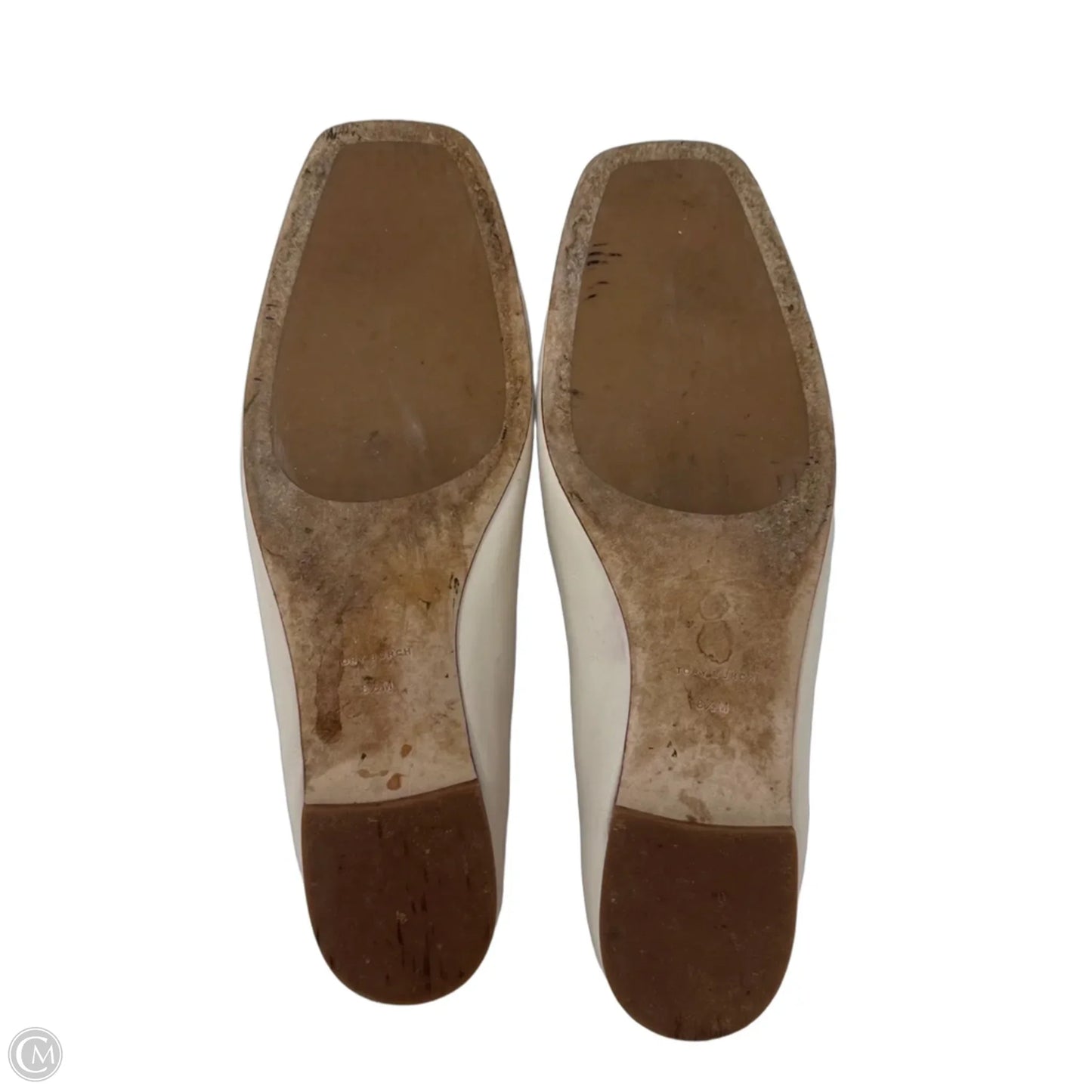 Georgia Ballet Flats (AS IS) Designer By Tory Burch In Cream, Size: 8.5