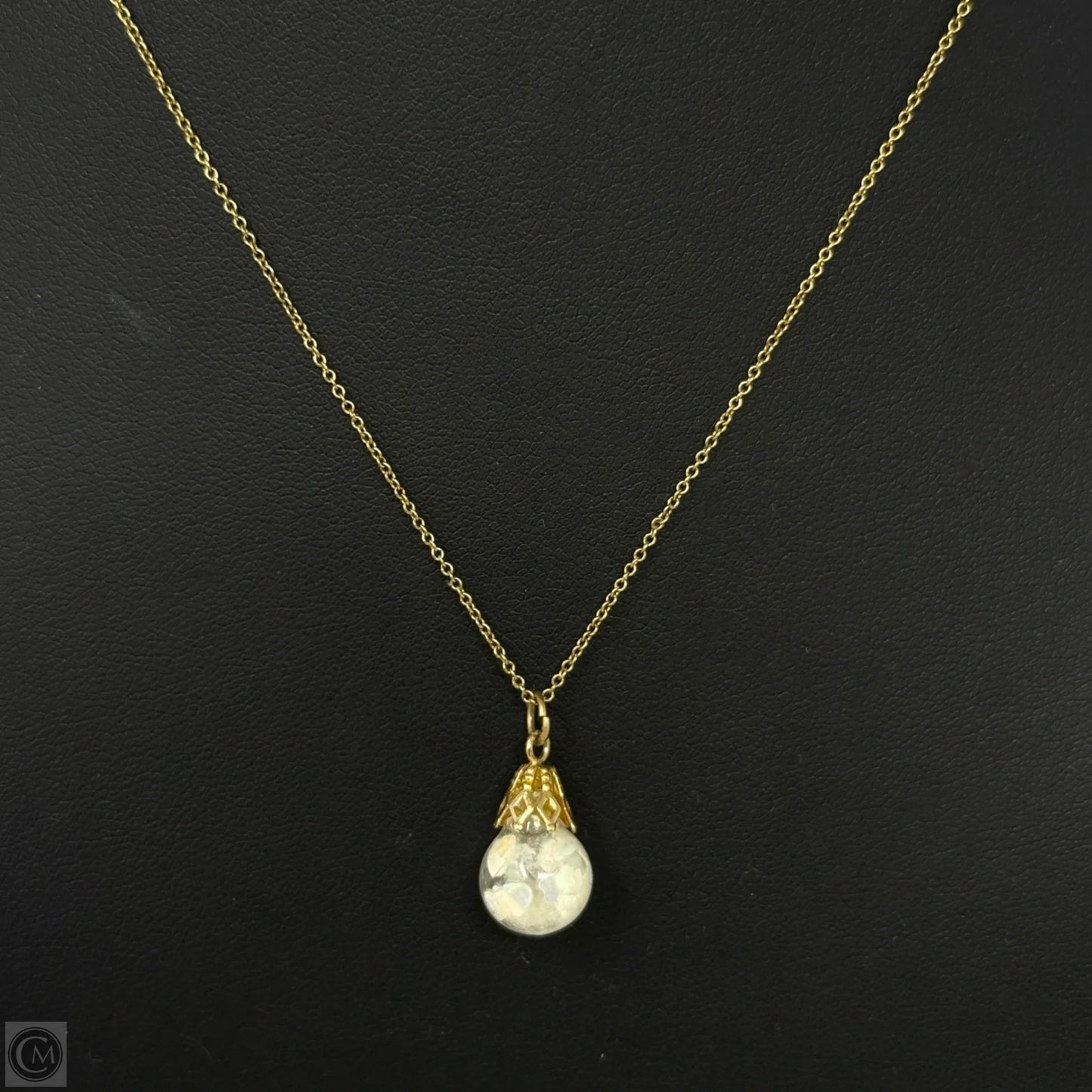 1/20 14K GF Floating Opalescent Bubble Pendant Necklace By  M.S.CO.