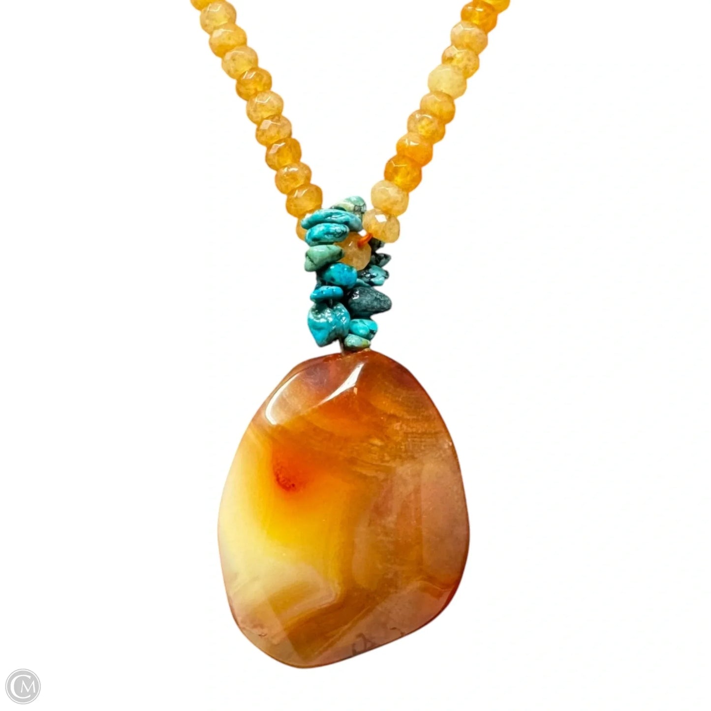 Faceted Bead Pendant Necklace
