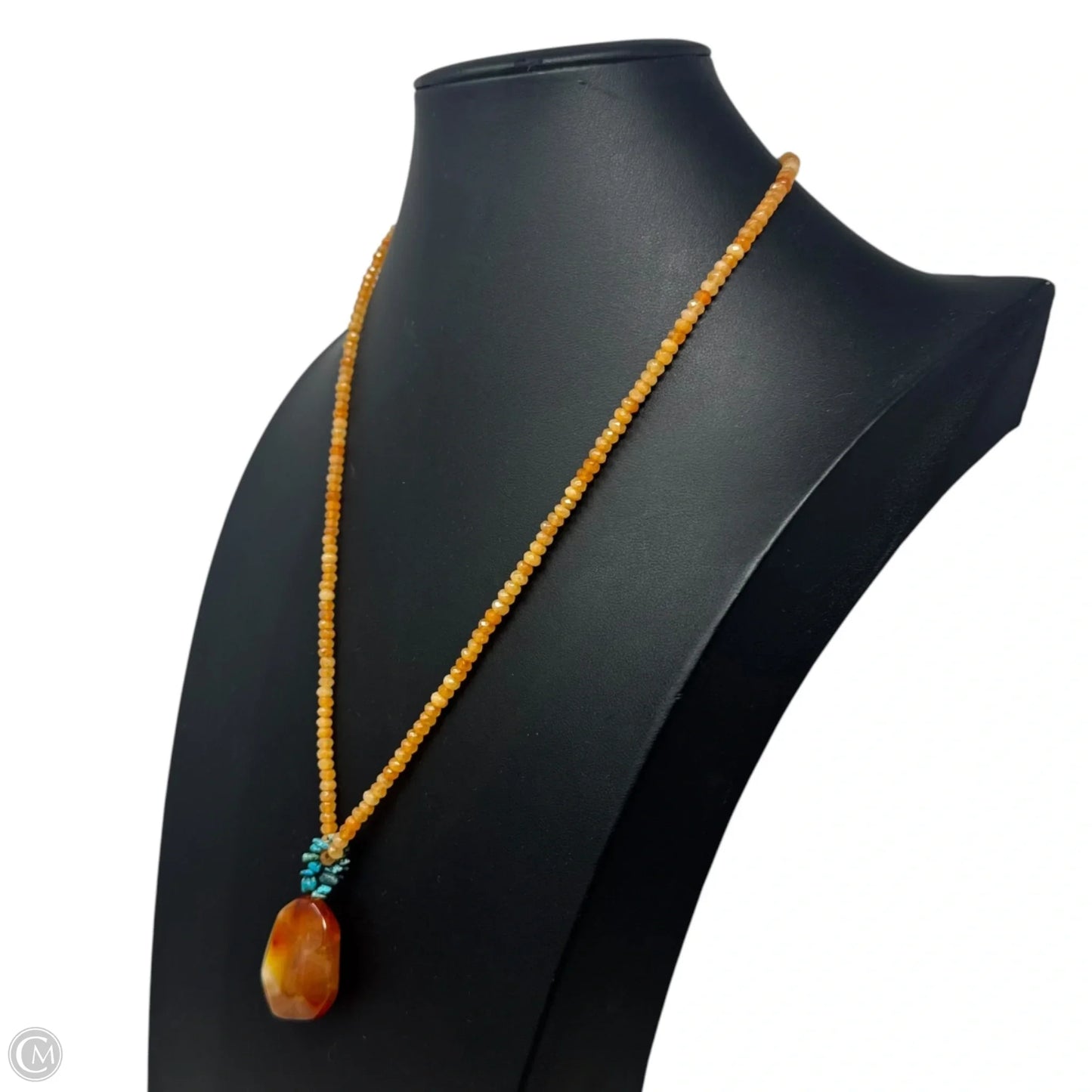 Faceted Bead Pendant Necklace