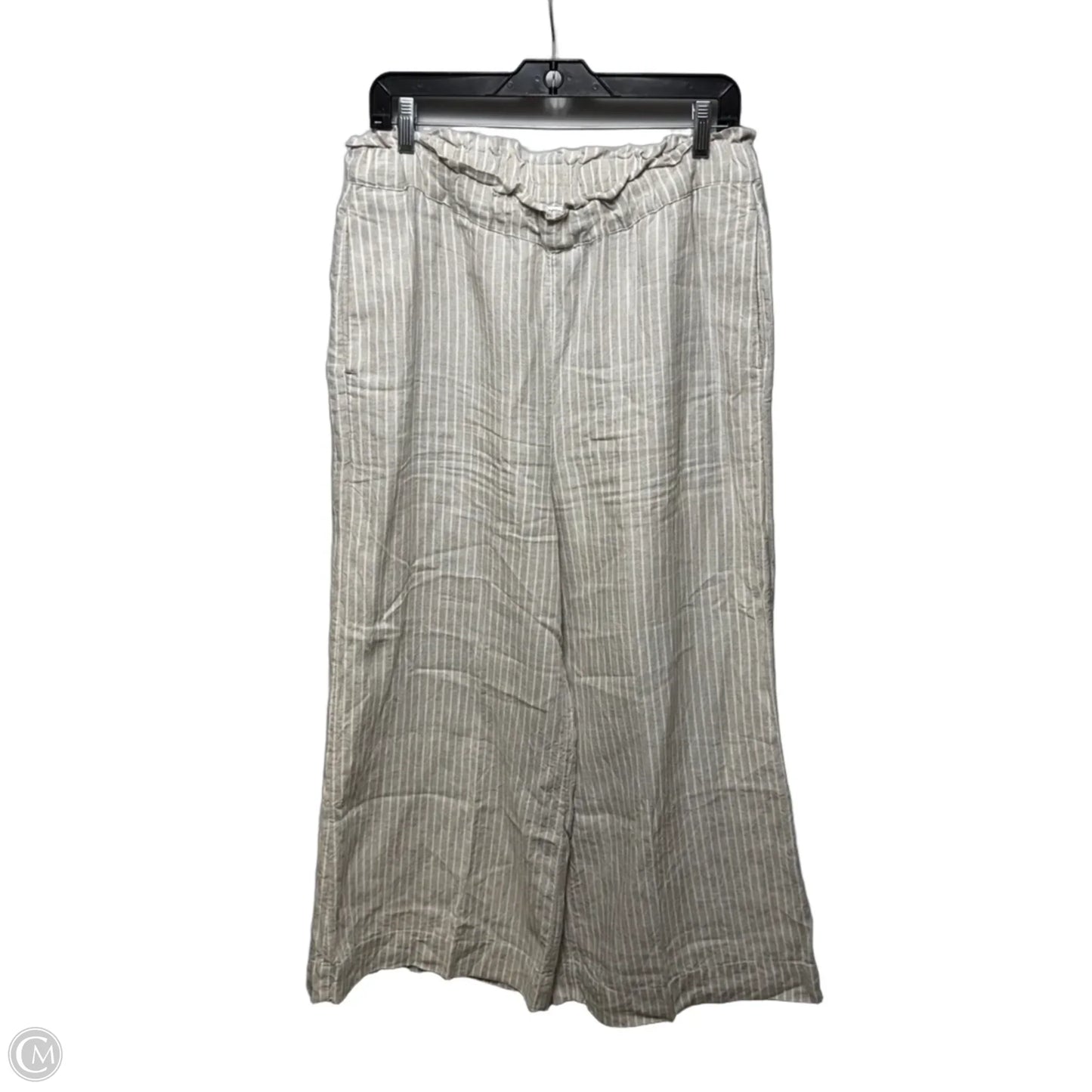 Pants Linen By Chicos In Striped Pattern, Size: 10