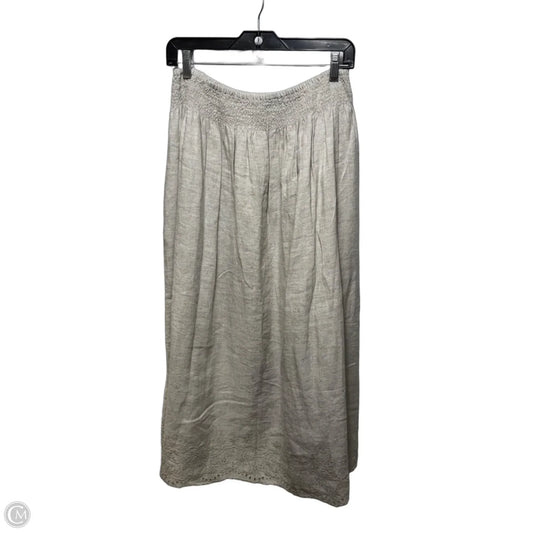 Linen Skirt Maxi By Chicos In Beige, Size: 4