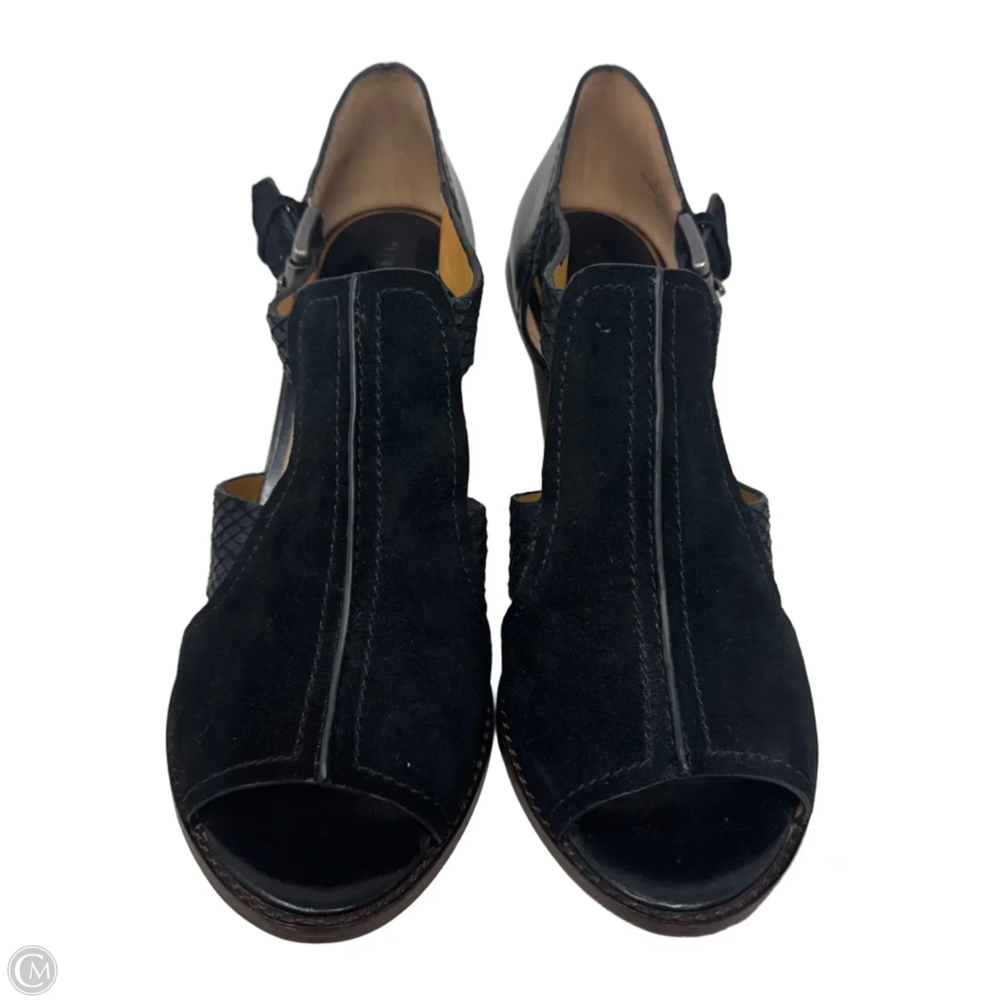 Ginger Shoes Heels Block By Trask In Black, Size: 8.5