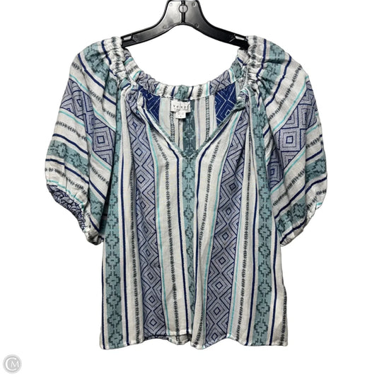 Top Short Sleeve By Velvet By Graham & Spencer In Multi-colored, Size: S