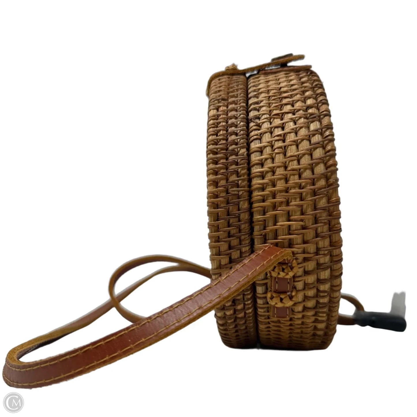 Round Rattan Crossbody, Size: Medium