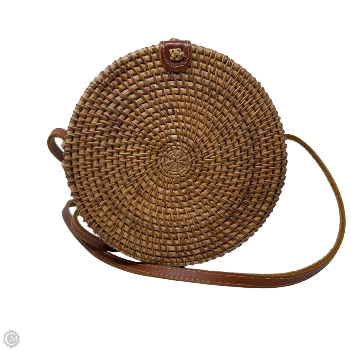 Round Rattan Crossbody, Size: Medium