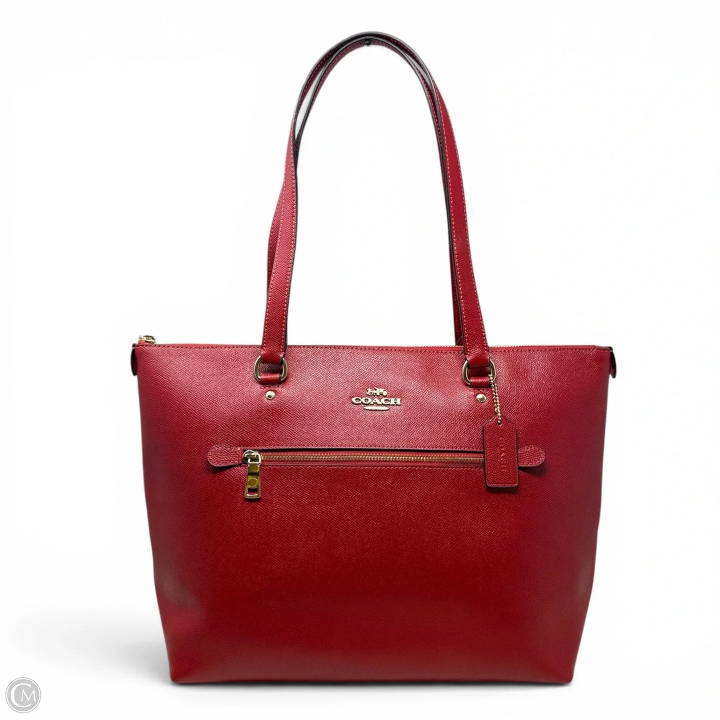 Crossgrain Leather Gallery Tote Designer By Coach, Size: Medium
