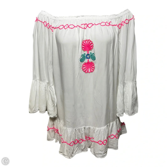 Nemi Embroidered Tunic Designer By Lilly Pulitzer In White, Size: L