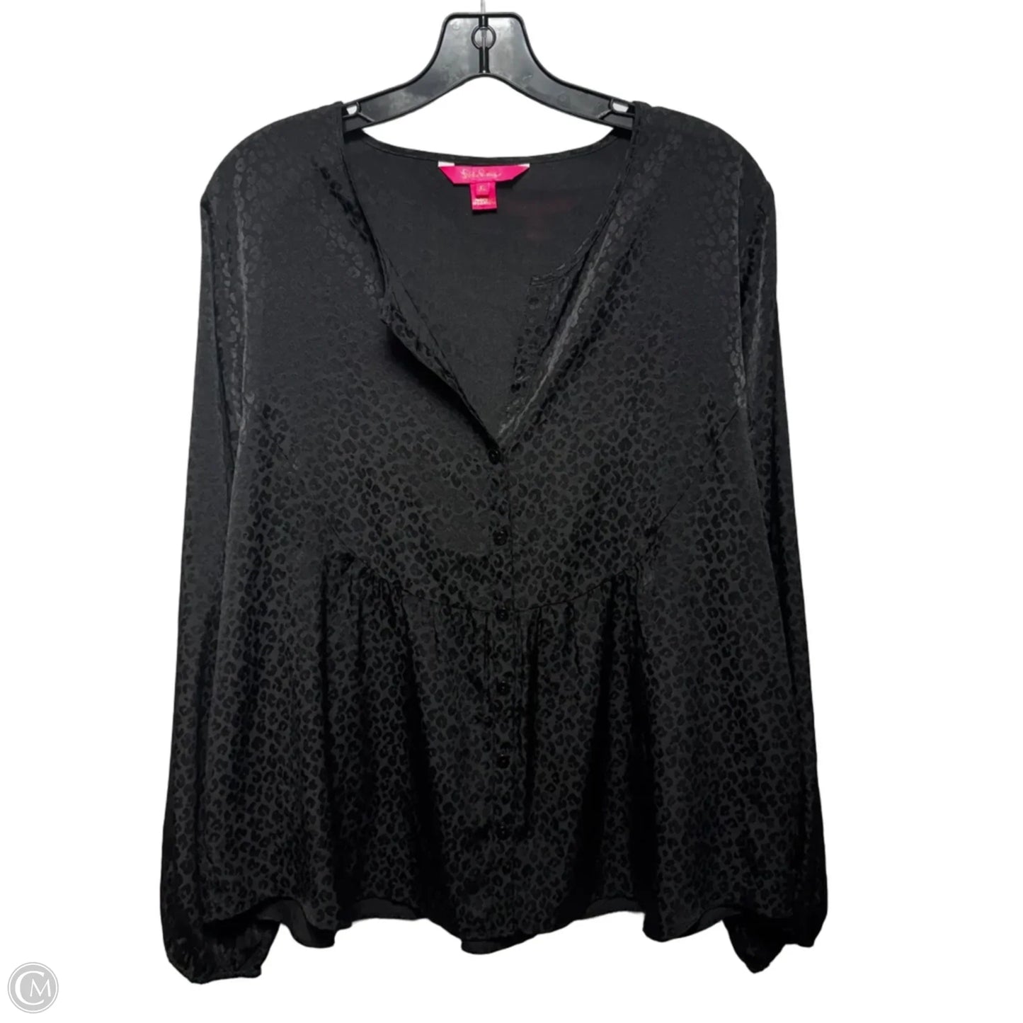 Top Long Sleeve Designer By Lilly Pulitzer In Black, Size: Xl