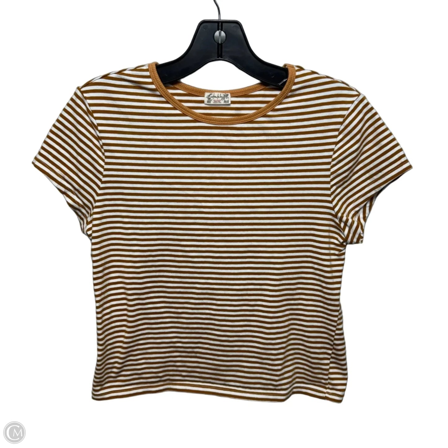 Top Short Sleeve By Intimately Free People In Striped Pattern, Size: L