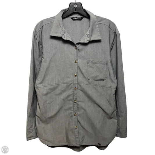 Top Long Sleeve By The North Face In Grey, Size: M