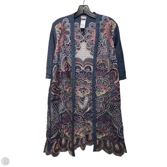Linen Blend Kimono By Chicos In Multi-colored, Size: S/M