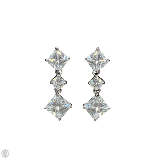 Princess Cut Graduated Drop Earrings