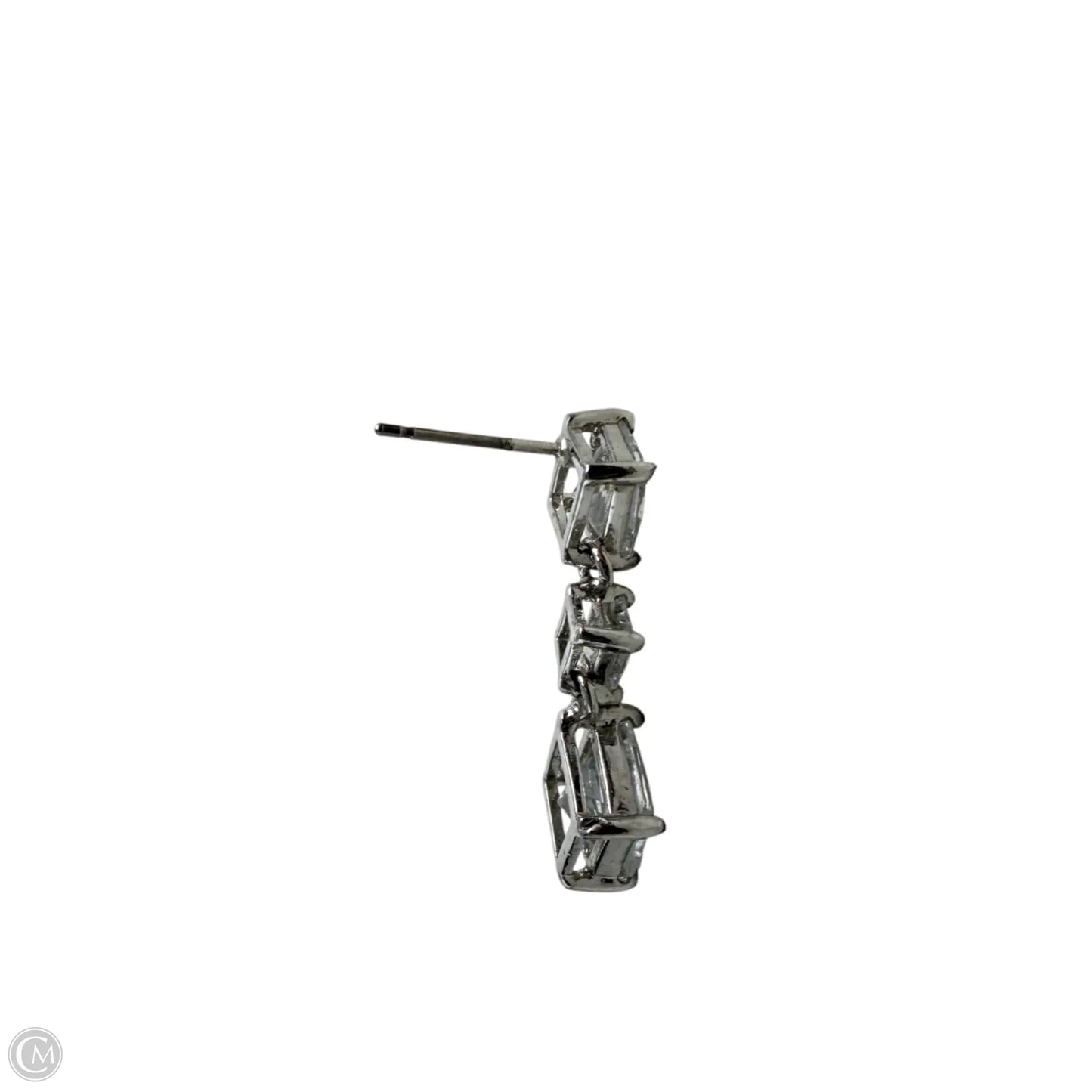 Princess Cut Graduated Drop Earrings