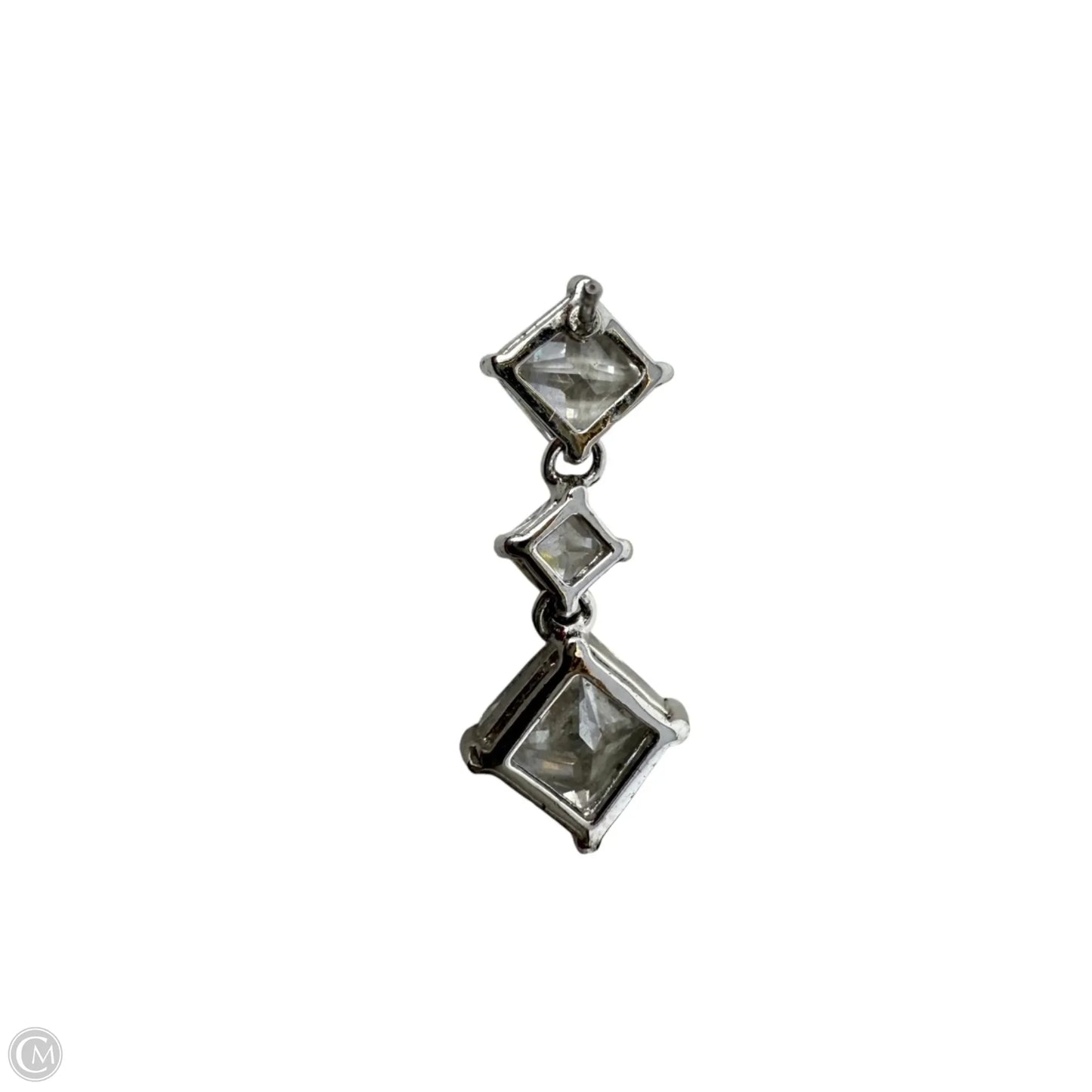 Princess Cut Graduated Drop Earrings