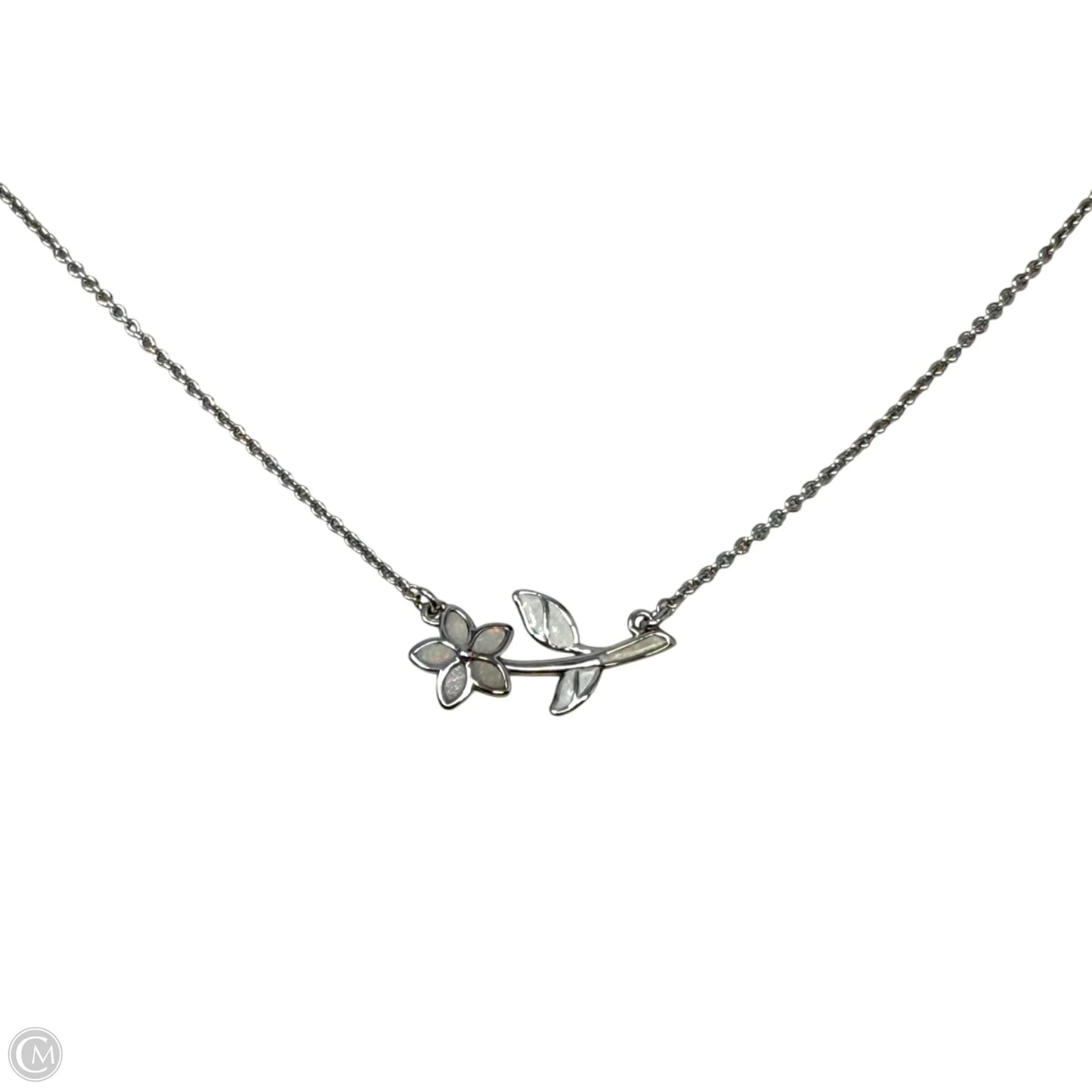 Mother Of Pearl Floral Pendant Necklace Designer By Coach