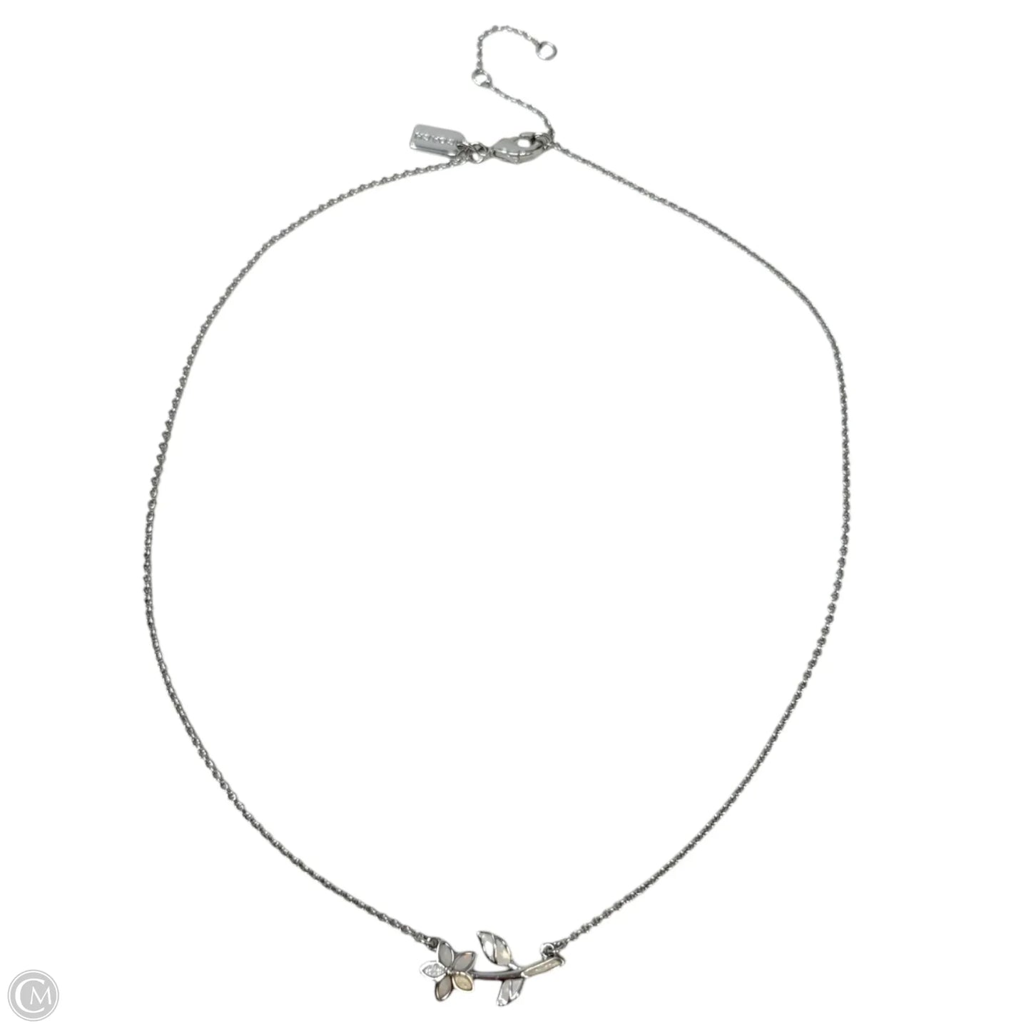 Mother Of Pearl Floral Pendant Necklace Designer By Coach