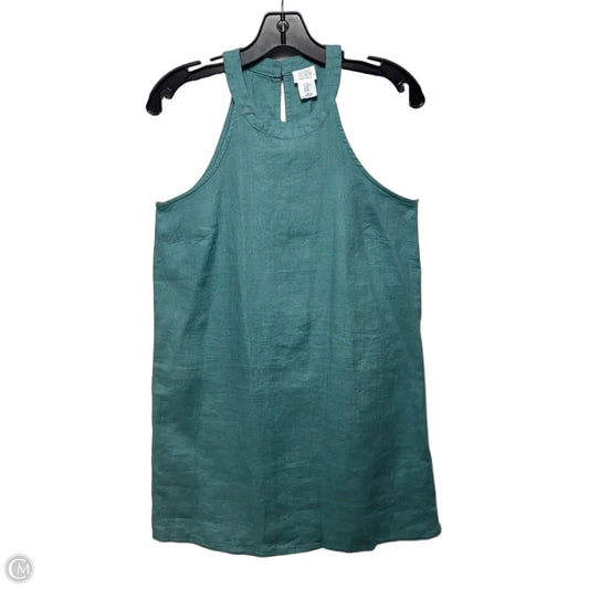 Linen Dress Casual Short By Sigrid Olsen In Aqua, Size: Xs