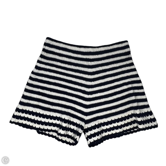 LARA MULTI STRIPE CROCHET SHORT By Eleven Six In Navy Striped Pattern, Size: M/L