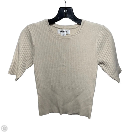 Top Short Sleeve By Bailey 44 In Cream, Size: S