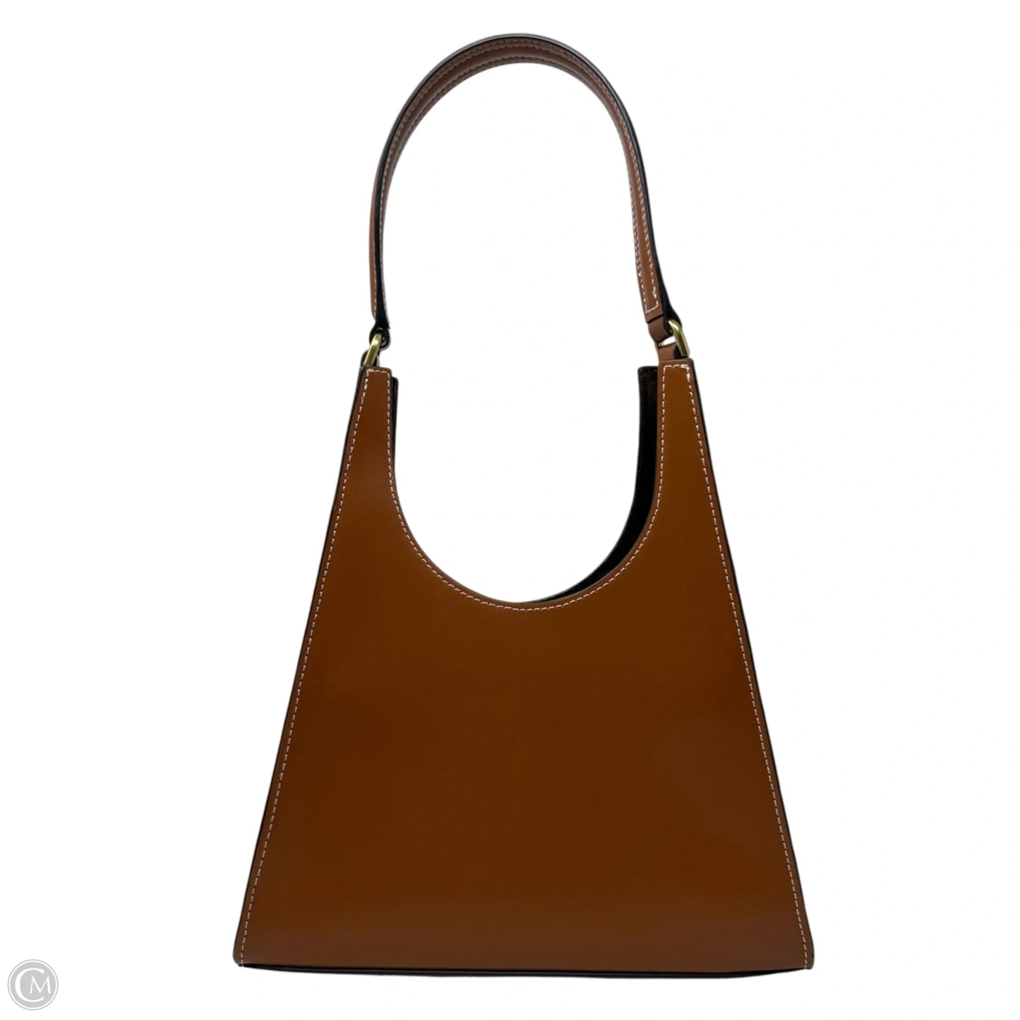 Rey Leather Structured Shoulder Bag By Staud, Size: Small