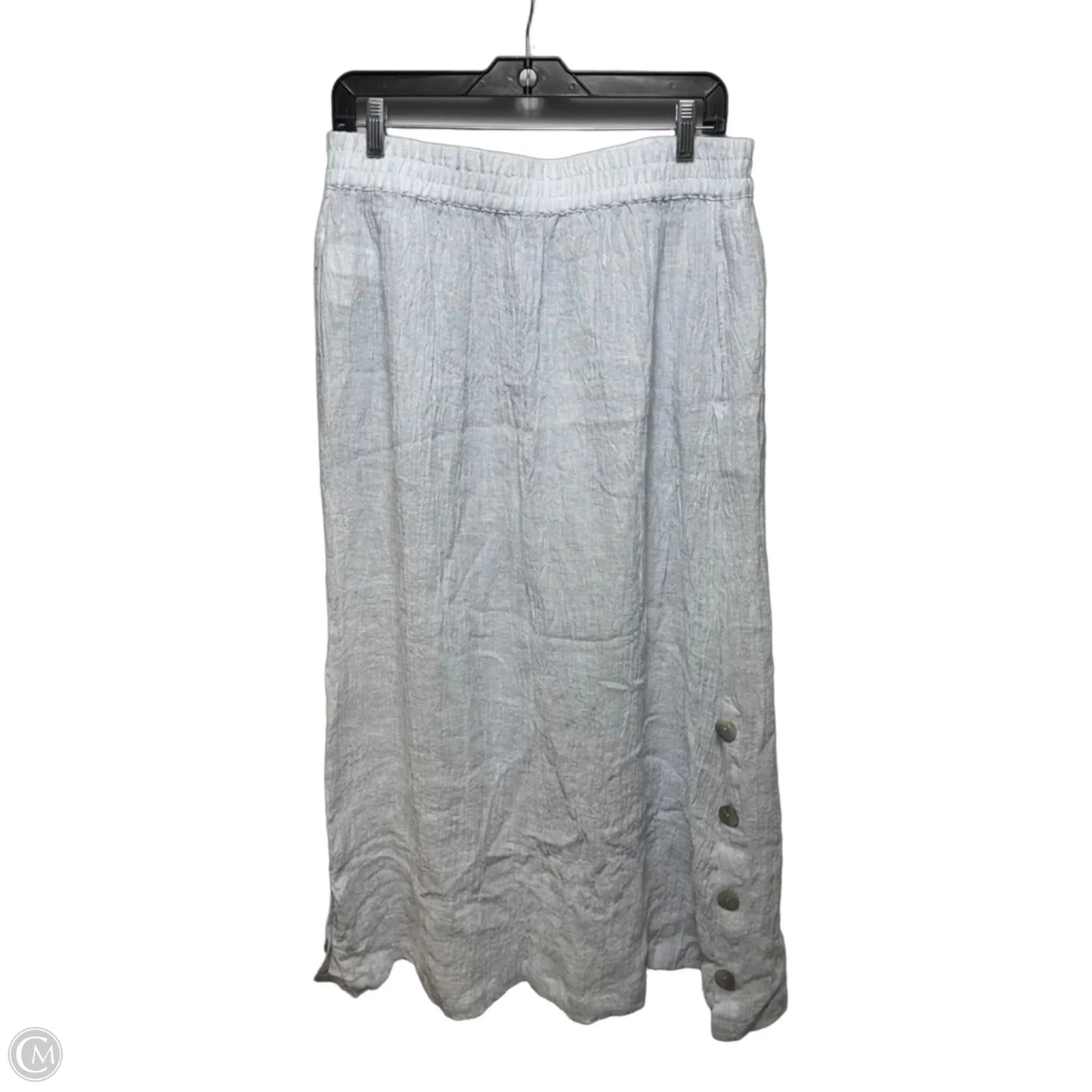 Linen Skirt Maxi By Tahari In Blue, Size: L