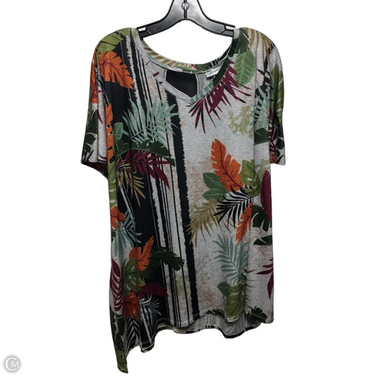 Top Short Sleeve By Catherines In Multi-colored, Size: 1x