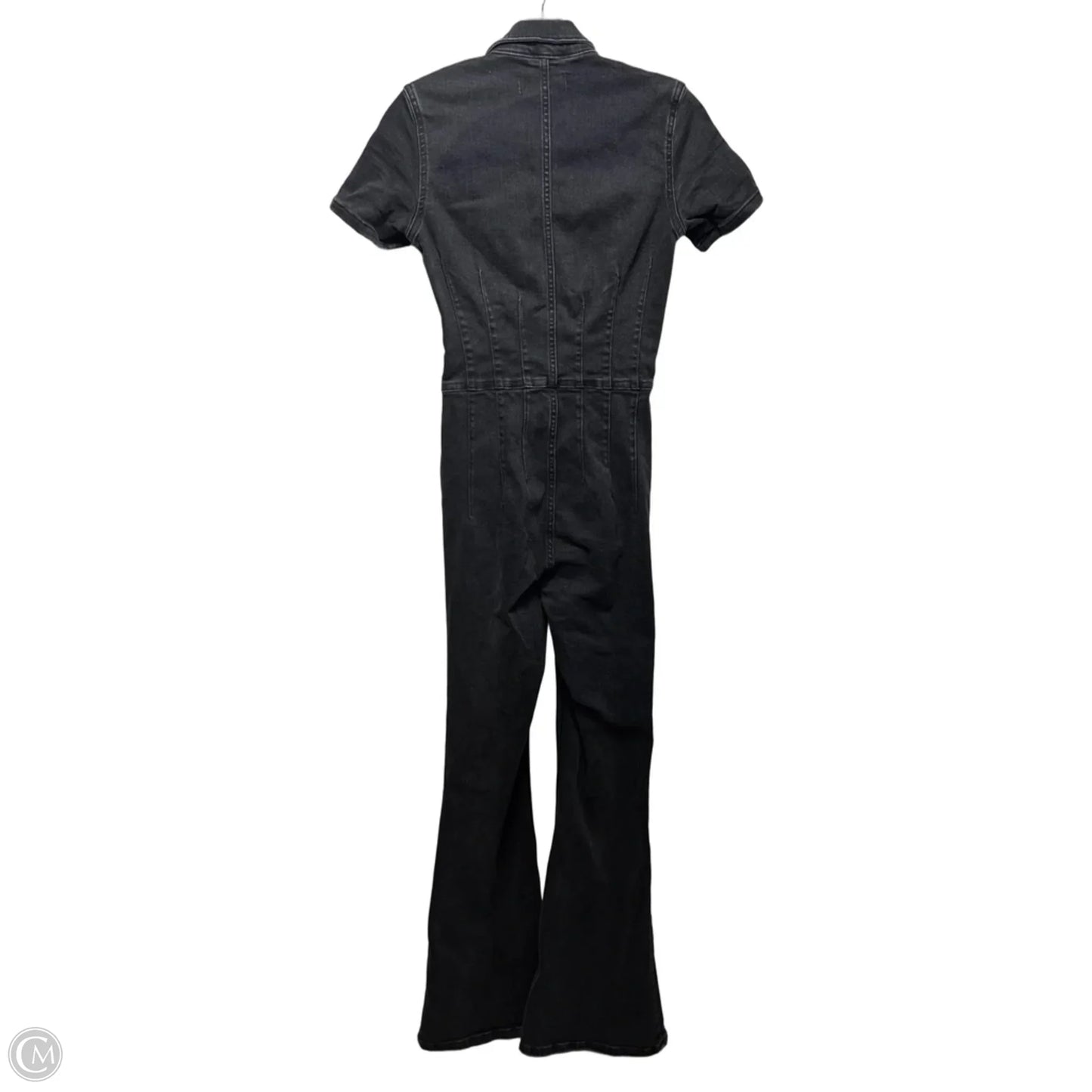Zip Up Flared Leg Jumpsuit By We The Free In Black Denim, Size: Xs