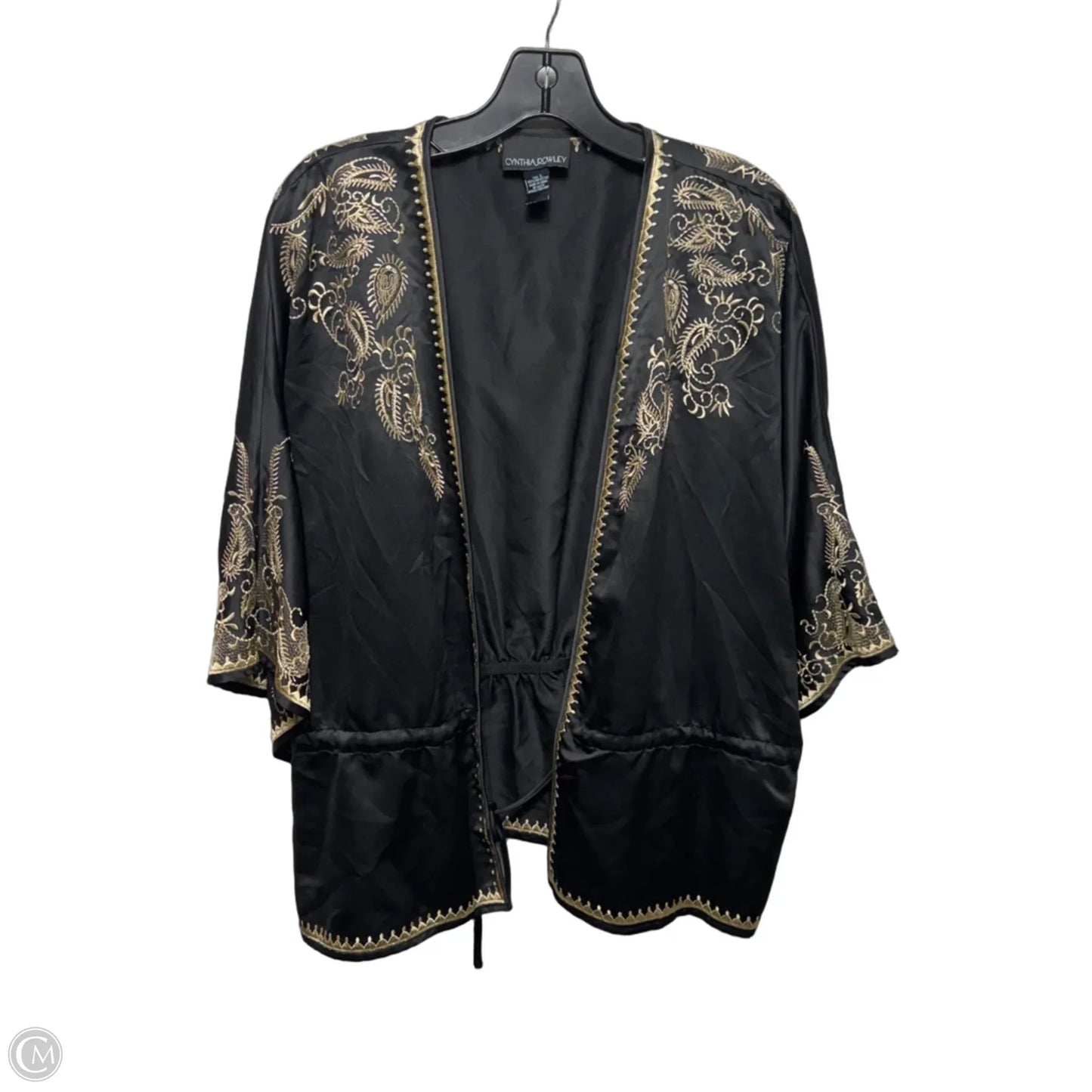 Kimono By Cynthia Rowley In Black & Cream, Size: L