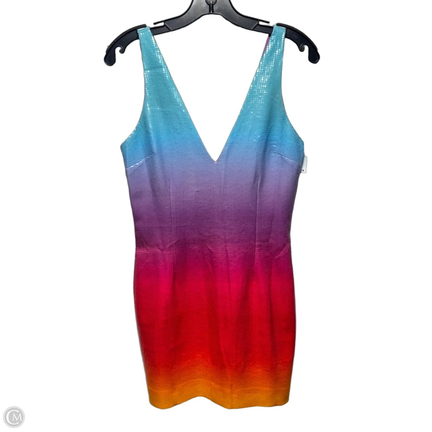 Malibu Sequin Dress Casual Short By Runaway The Label In Rainbow Print, Size: M