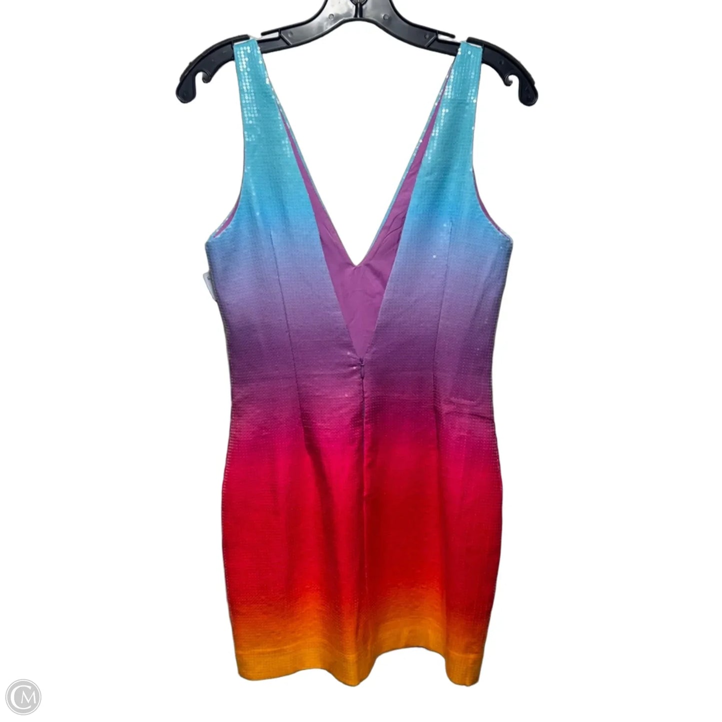 Malibu Sequin Dress Casual Short By Runaway The Label In Rainbow Print, Size: M