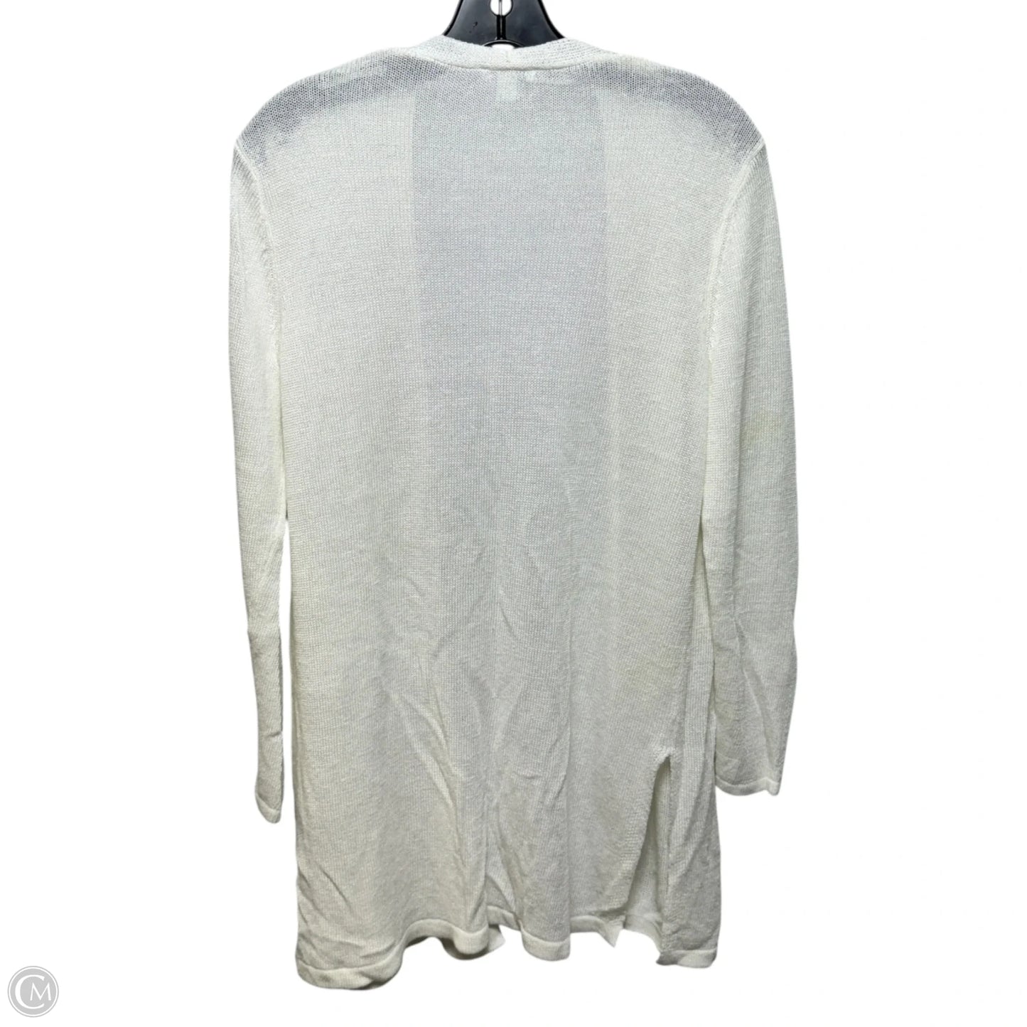 Linen Blend Sweater Cardigan By J. Jill In White, Size: M