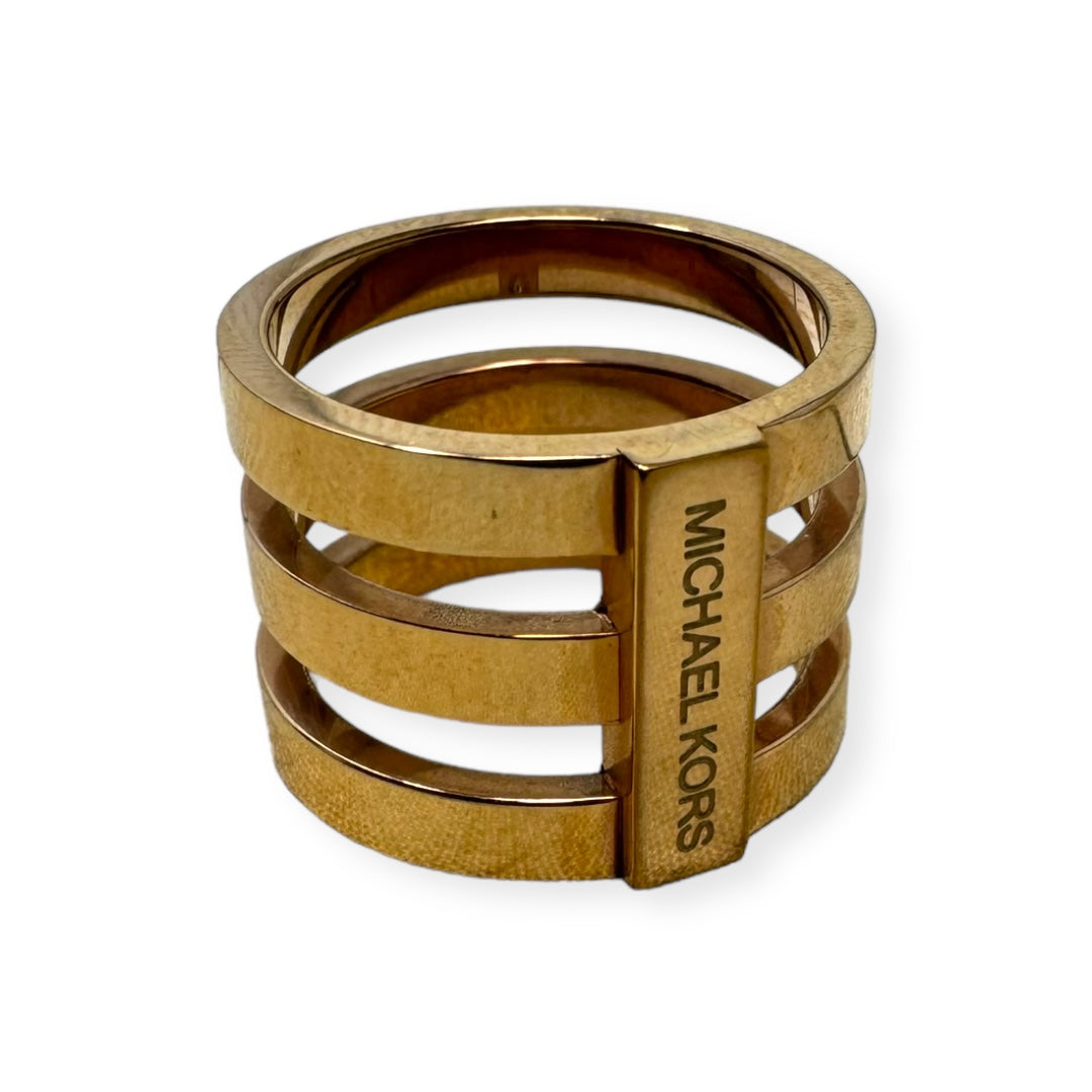 Tri Stack Wide Barrel Ring Designer By Michael Kors  Size: 6