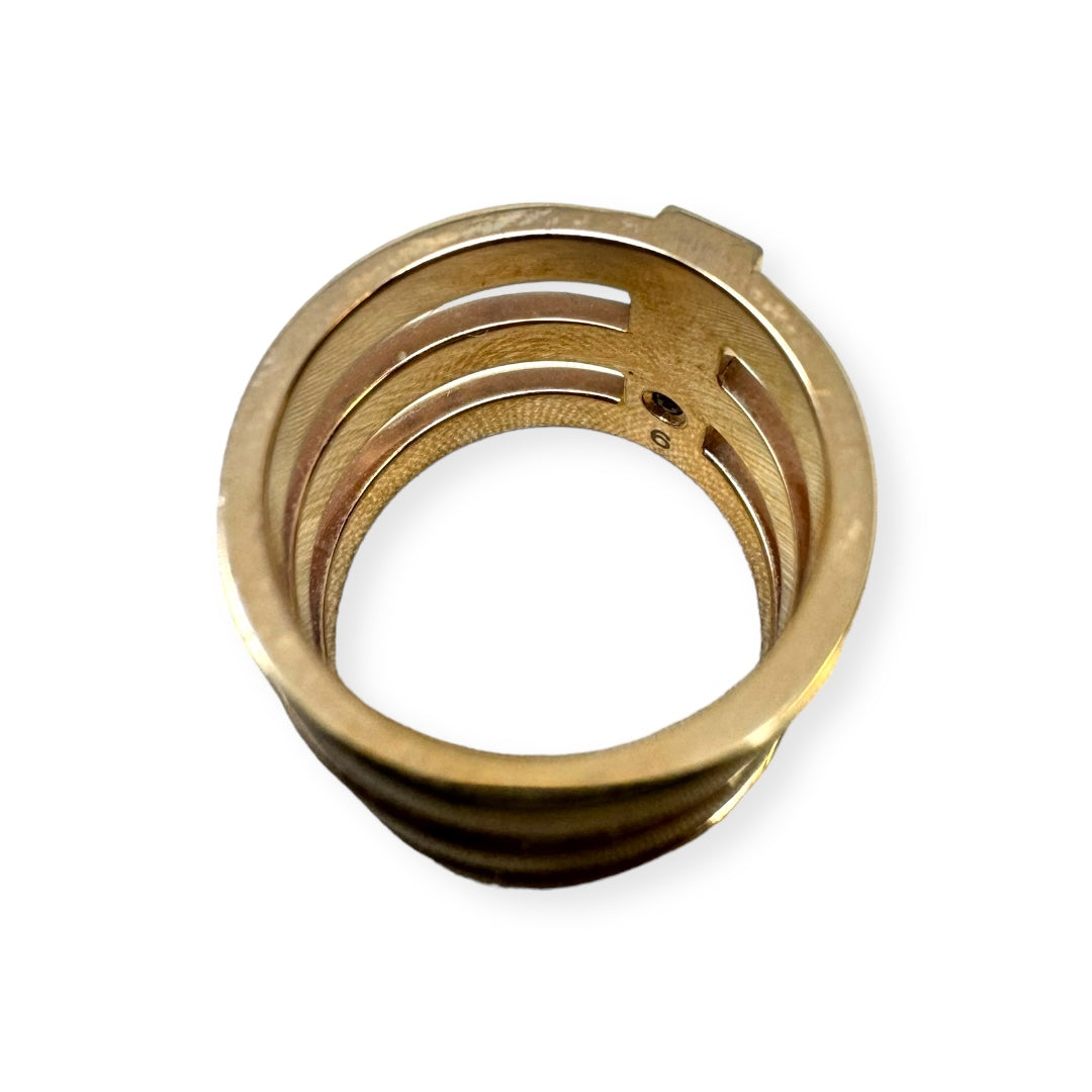 Tri Stack Wide Barrel Ring Designer By Michael Kors  Size: 6
