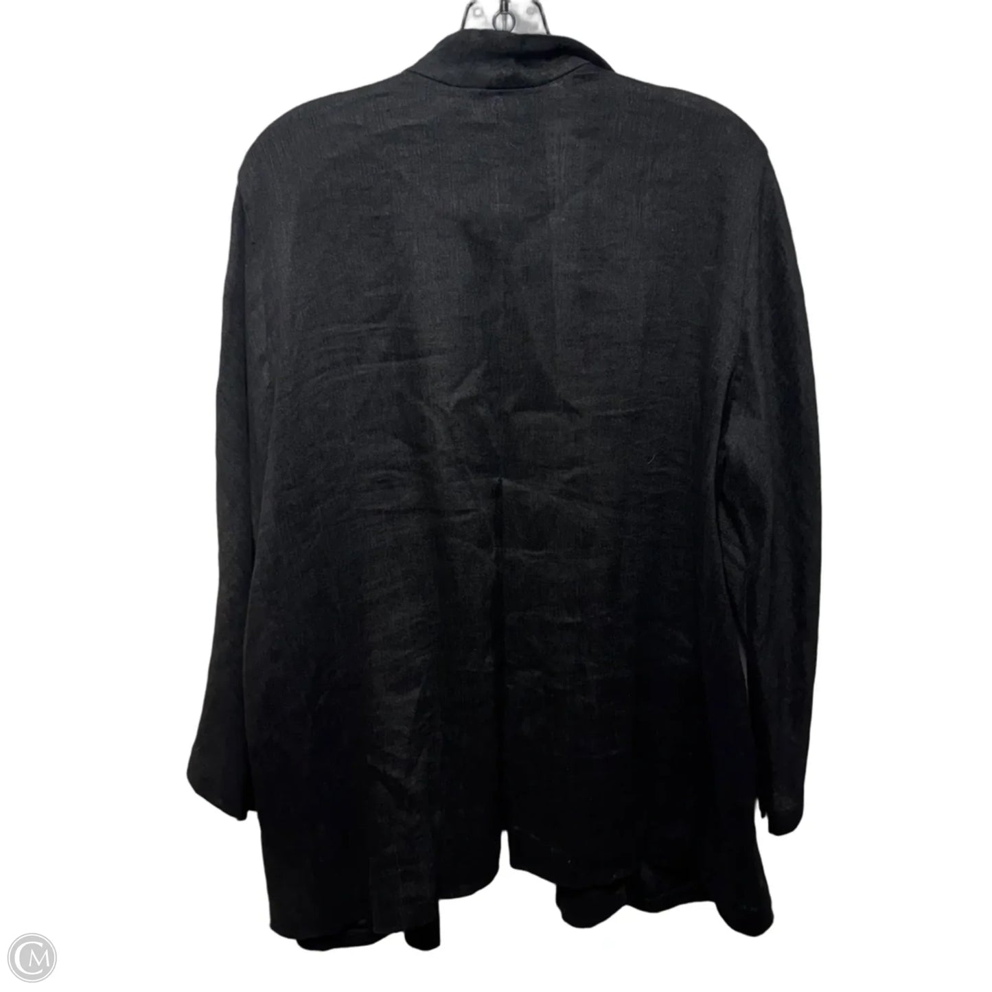Linen Blend Cardigan By Eileen Fisher In Black, Size: Xl