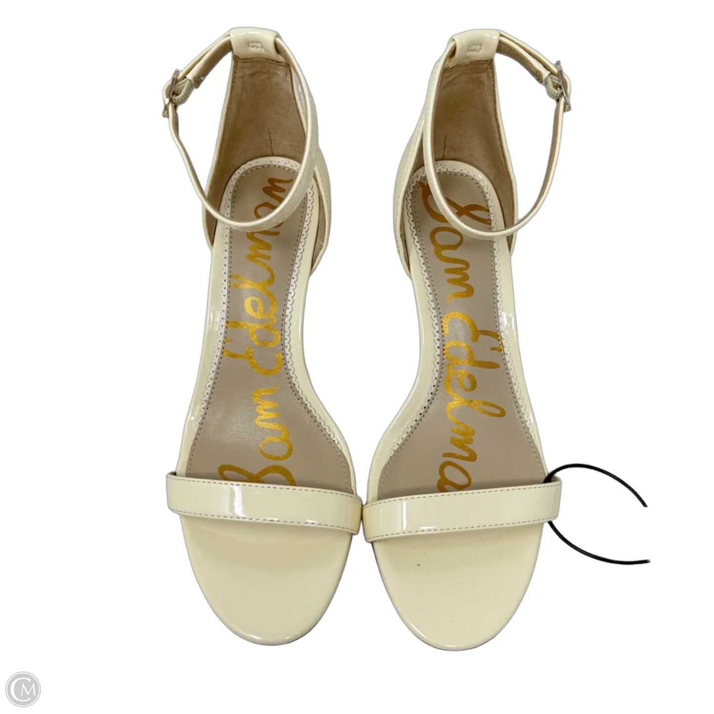 Patti Patent Leather Stiletto Sandals By Sam Edelman In Cream, Size: 8
