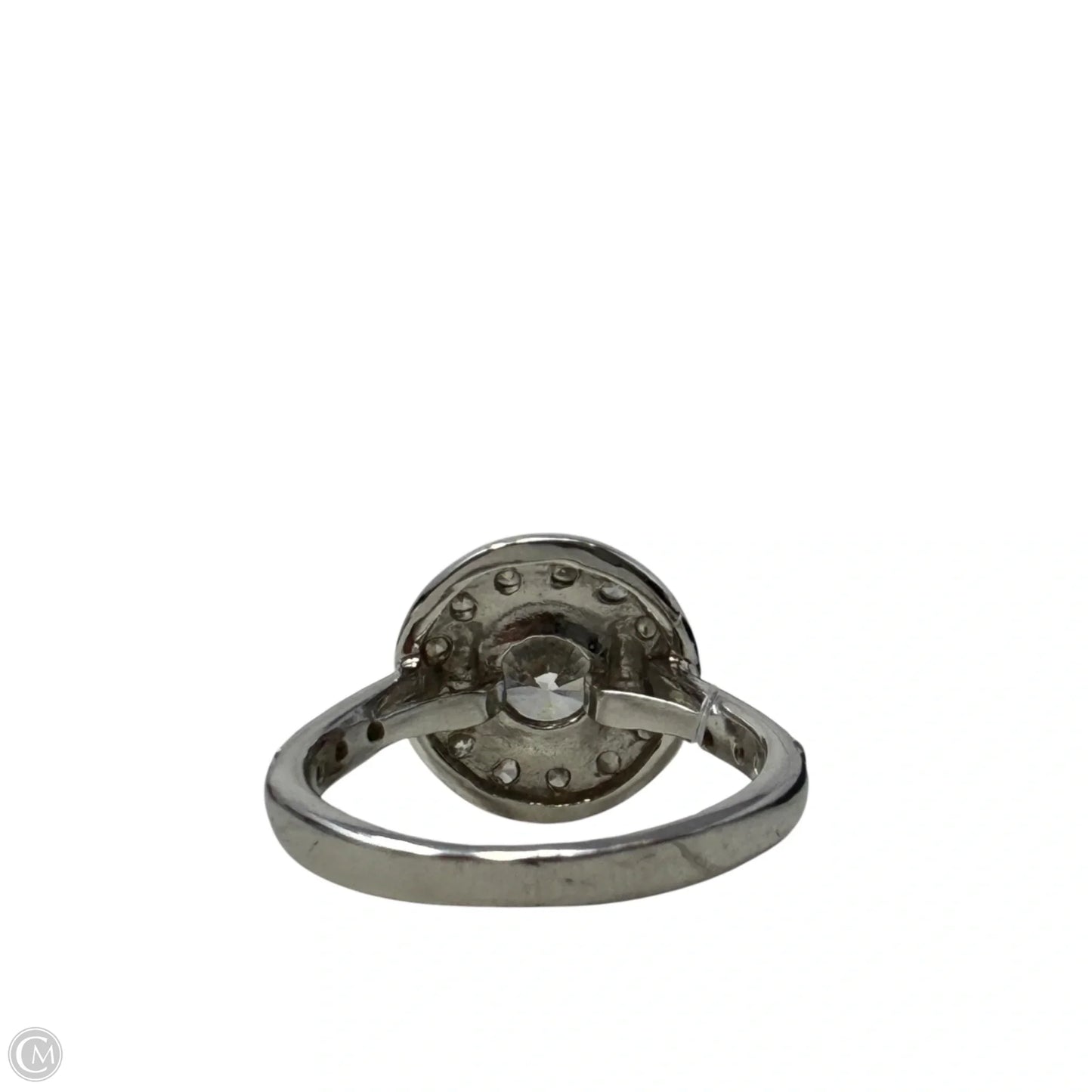 Sterling Silver & CZ Halo Ring, Size: 7