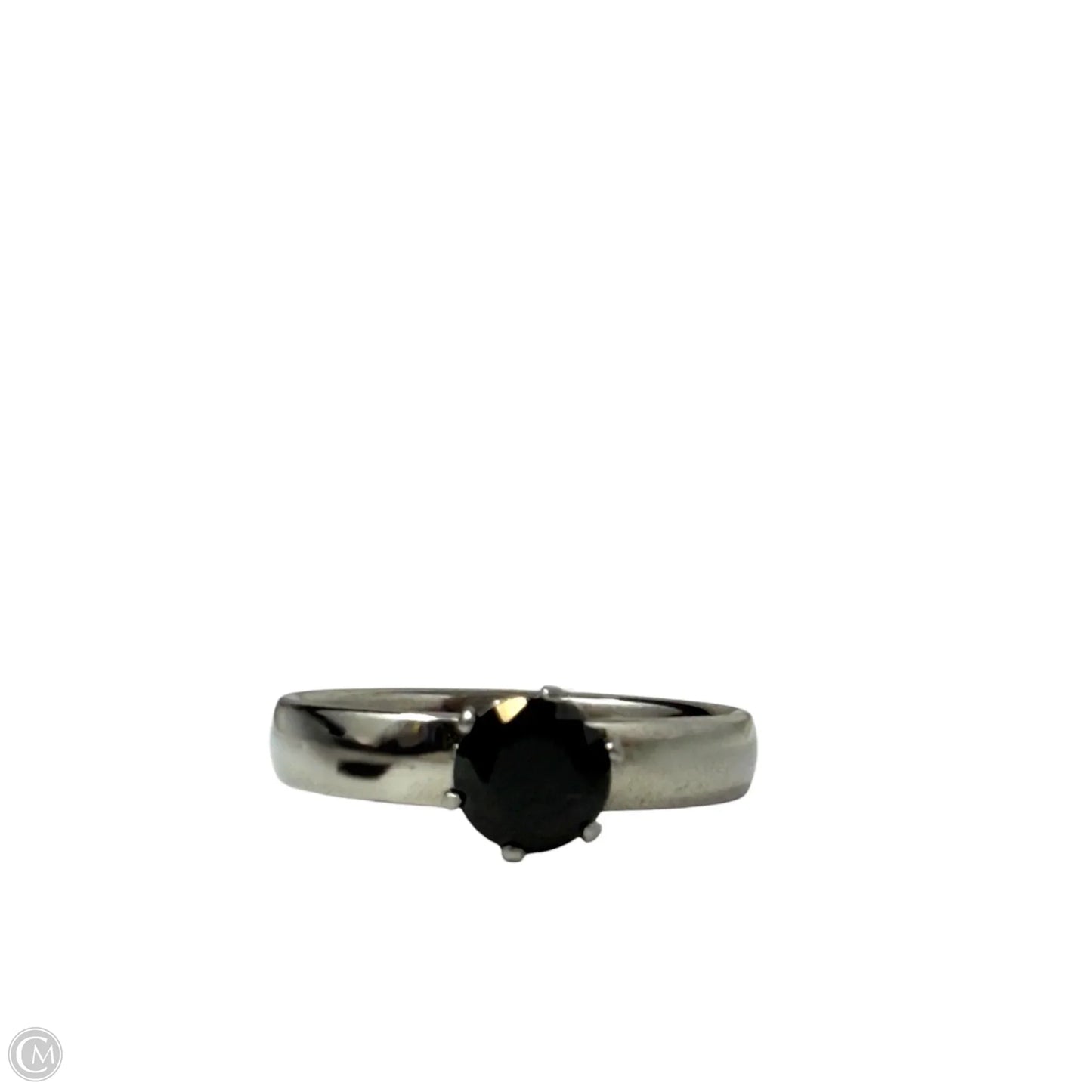 Silver Tone & Black Gem Ring Other By Clothes Mentor, Size: 8