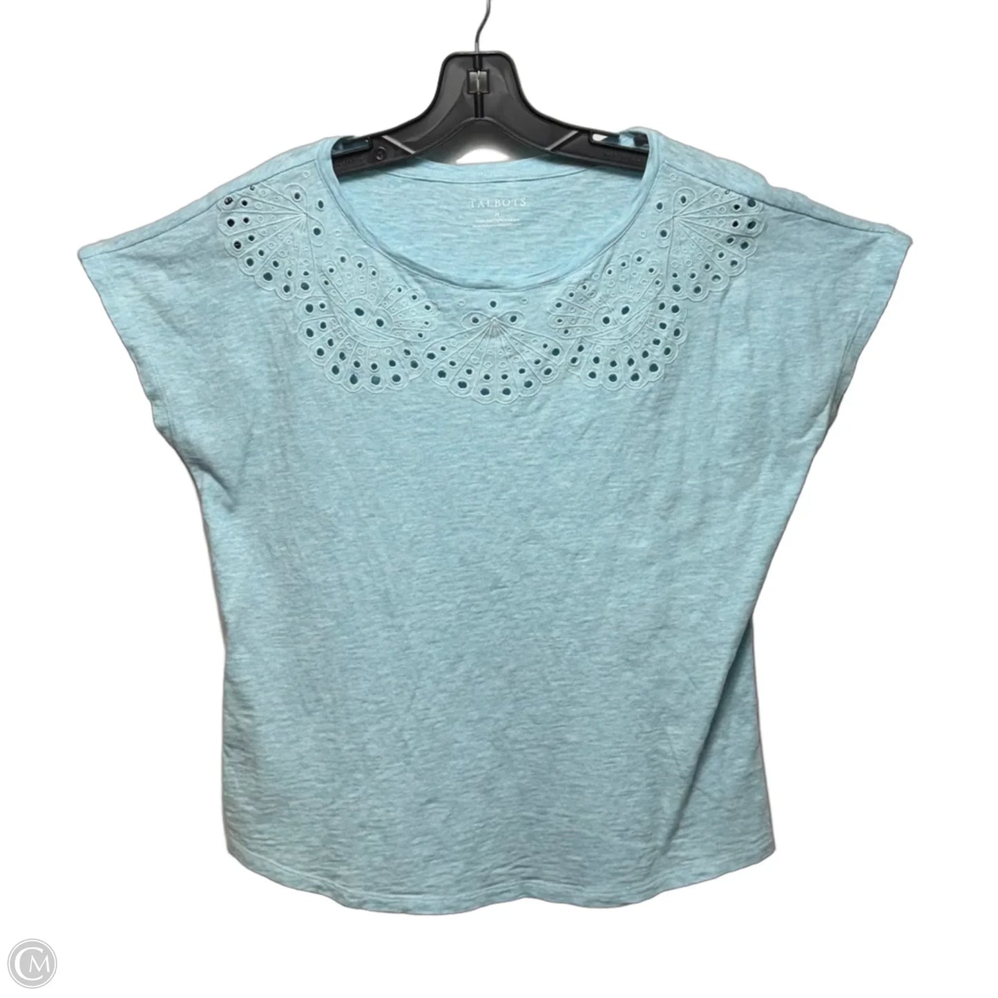 Top Short Sleeve By Talbots In Blue, Size: M