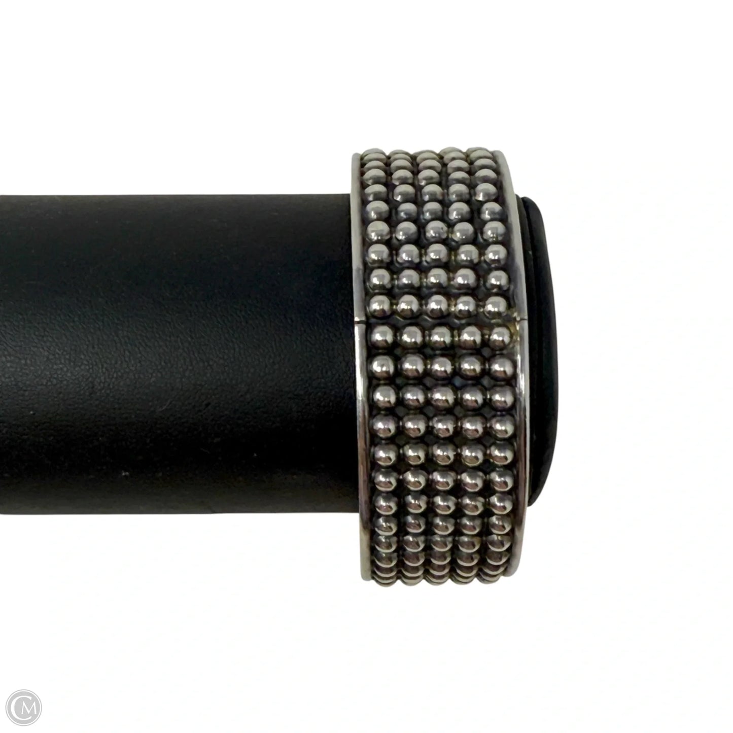 Mexican Sterling Silver Multi-Row Caviar Beaded Bangle Bracelet